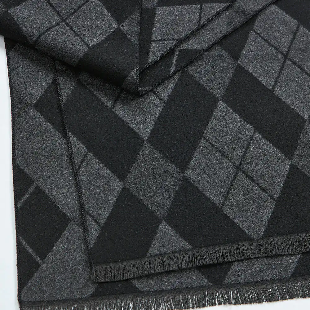 VERDE ΑΝΔΡΙΚΟ ΚΑΣΚΟΛ ΒΙΣΚΟΖ  185*33cm 59-0026 ΜΑΥΡΟ