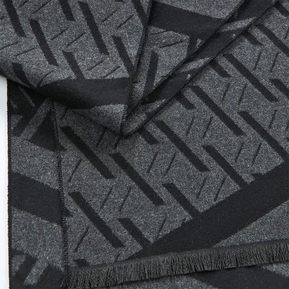 VERDE ΑΝΔΡΙΚΟ ΚΑΣΚΟΛ ΒΙΣΚΟΖ  185*33cm 59-0028 ΜΑΥΡΟ