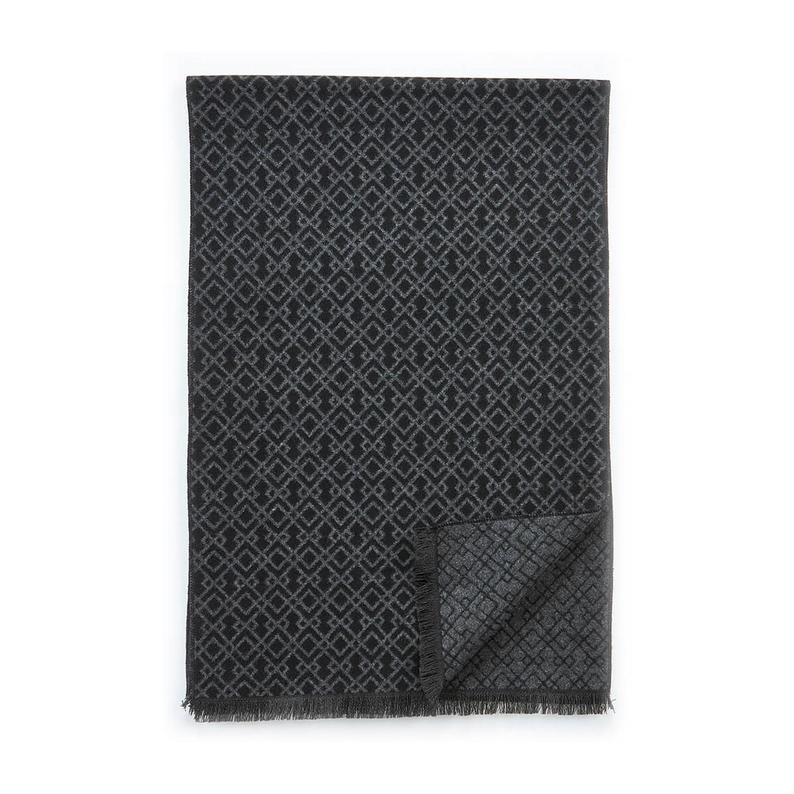 VERDE ΑΝΔΡΙΚΟ ΚΑΣΚΟΛ ΒΙΣΚΟΖ  185*33cm 59-0032 ΜΑΥΡΟ