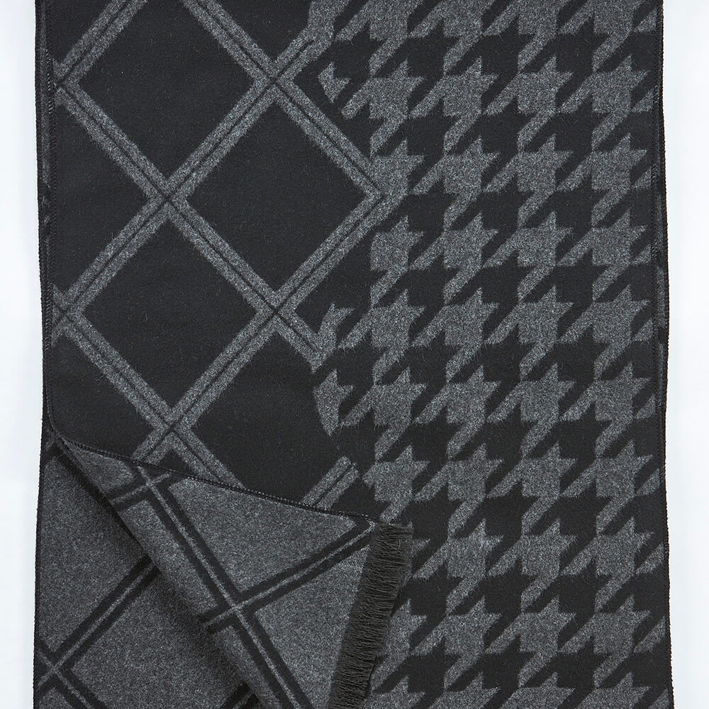 VERDE ΑΝΔΡΙΚΟ ΚΑΣΚΟΛ ΒΙΣΚΟΖ  185*33cm 59-0034 ΜΑΥΡΟ