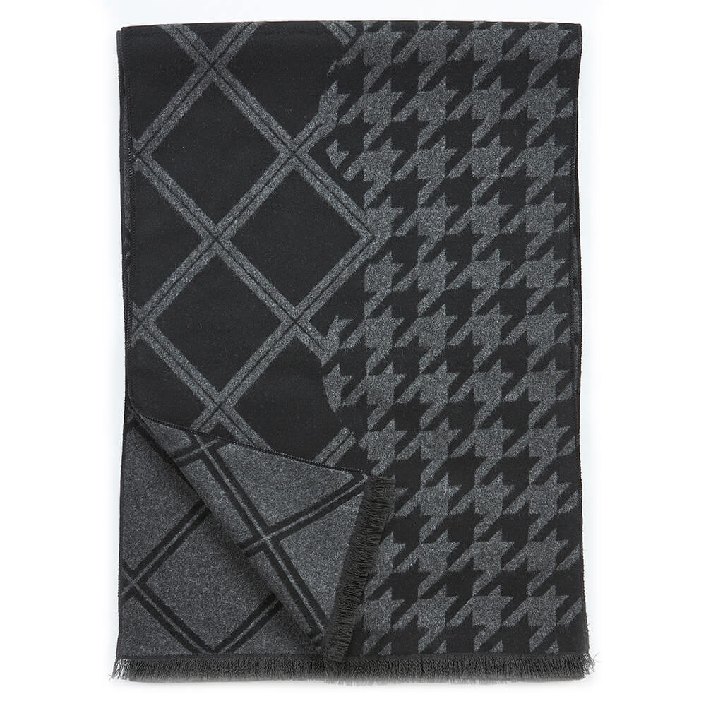 VERDE ΑΝΔΡΙΚΟ ΚΑΣΚΟΛ ΒΙΣΚΟΖ  185*33cm 59-0034 ΜΑΥΡΟ