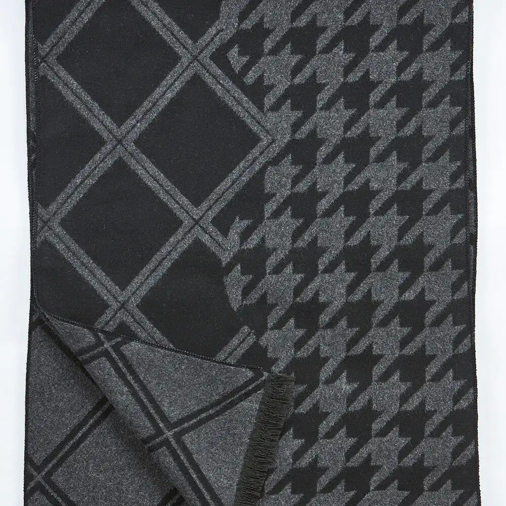 VERDE ΑΝΔΡΙΚΟ ΚΑΣΚΟΛ ΒΙΣΚΟΖ  185*33cm 59-0034 ΜΑΥΡΟ