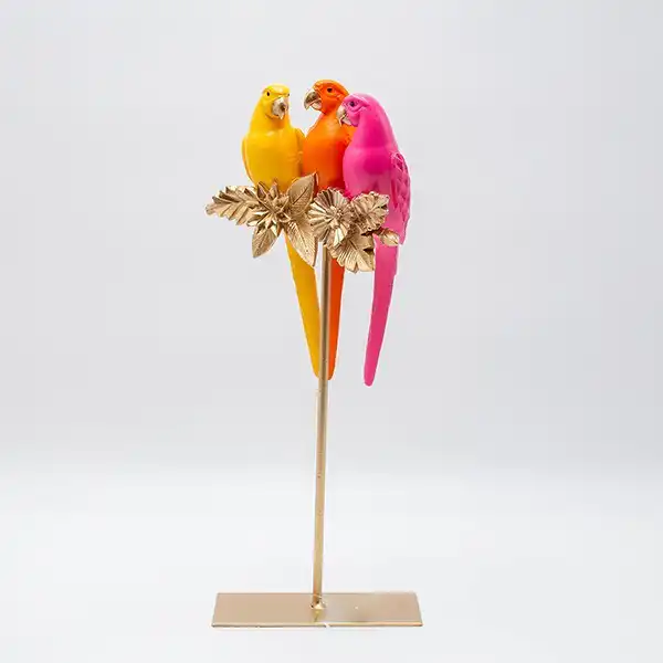 ΔΙΑΚΟΣΜΗΤΙΚΟ ΤΡΙΑ ΠΑΠΑΓΑΛΑΚΙΑ ΠΟΛΥΡΕΖΙΝ ΠΟΛΥΧΡΩΜΟ 16×7.5x36cm ΔΙΑΚΟΣΜΗΤΙΚΟ ΤΡΙΑ ΠΑΠΑΓΑΛΑΚΙΑ ΠΟΛΥΡΕΖΙΝ ΠΟΛΥΧΡΩΜΟ 16×7.5x36cm