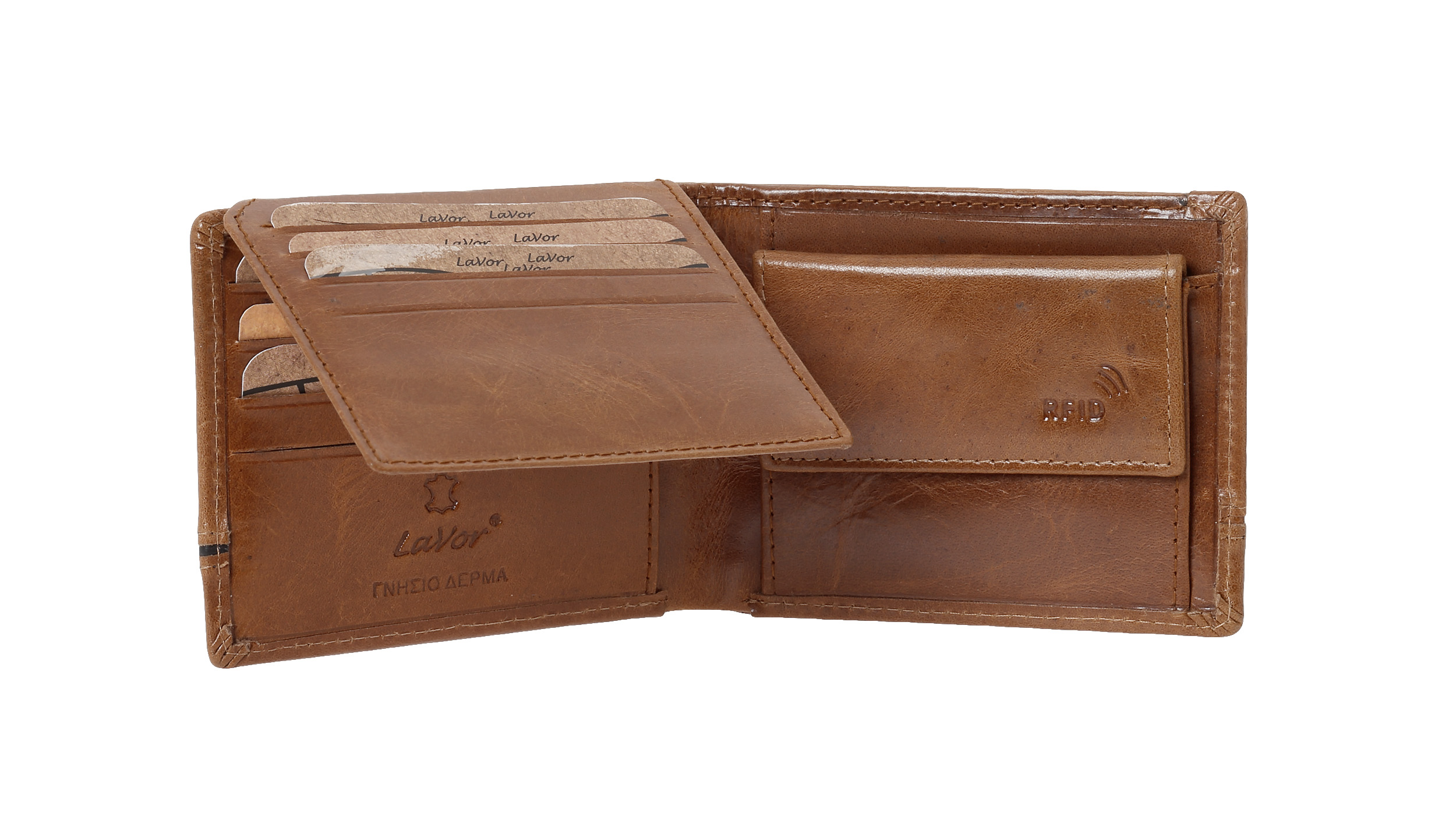 LaVor 1-3809 Ανδρικό Δερμάτινο Πορτοφόλι με RFID Κονιάκ LaVor 1-3809 Ανδρικό Δερμάτινο Πορτοφόλι με RFID Κονιάκ