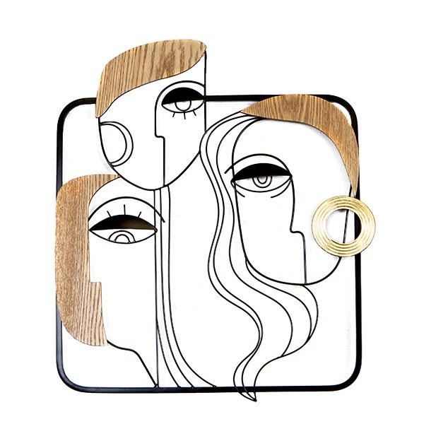 ΔΙΑΚΟΣΜΗΤΙΚΟ ΤΟΙΧΟΥ ΠΡΟΣΩΠΑ ΜΕΤΑΛΛΙΚΟ ΚΑΦΕ – ΜΑΥΡΟ 52×1.5x61cm