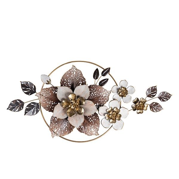 ΔΙΑΚΟΣΜΗΤΙΚΟ ΛΟΥΛΟΥΔΙΑ ΜΕΤΑΛΛΙΚΟ ΡΟΖ – ΜΠΕΖ -ΧΡΥΣΟ 120x8x59cm