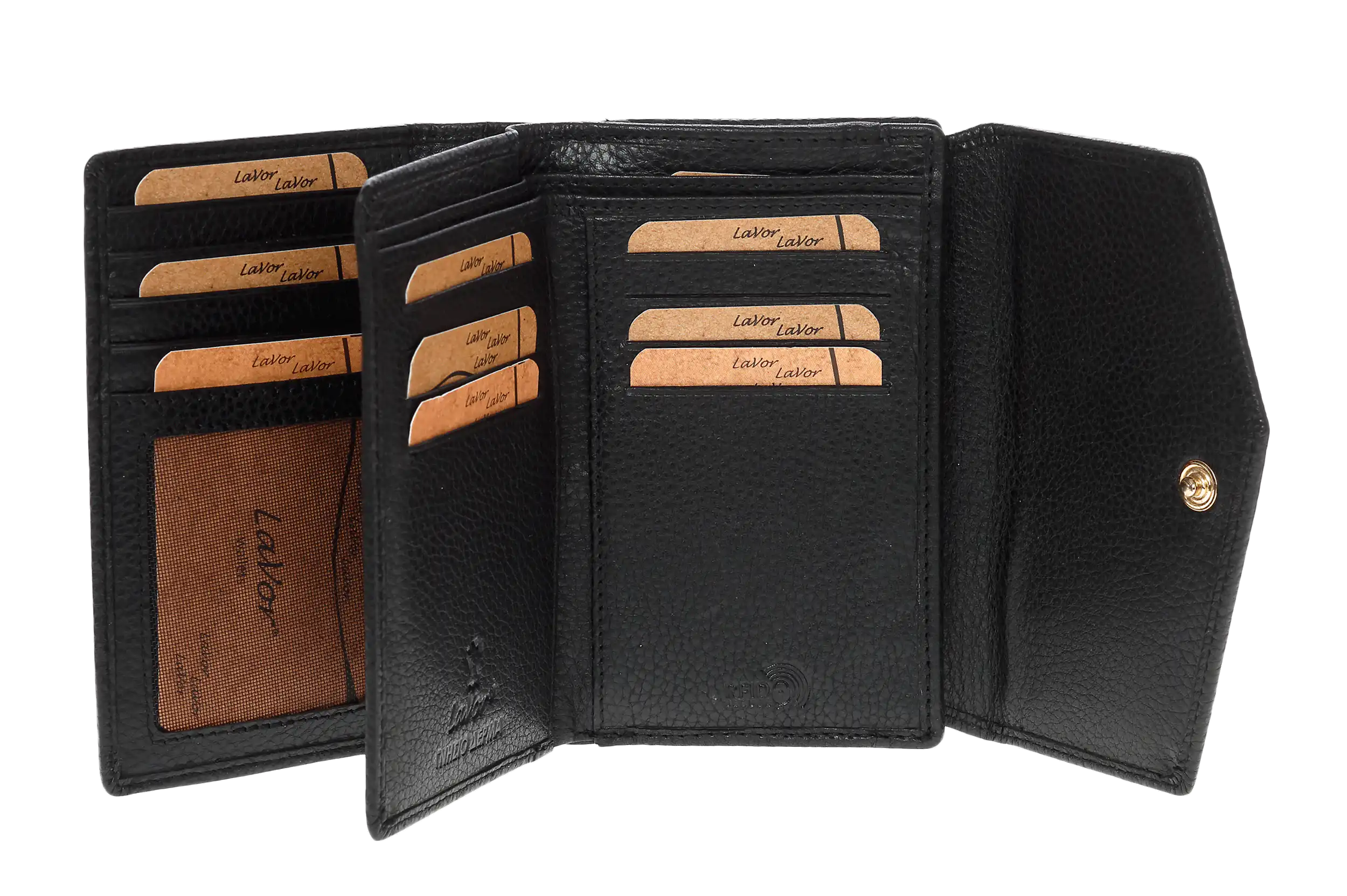 Γυναικείο Δερμάτινο Πορτοφόλι Lavor 6000 μαύρο