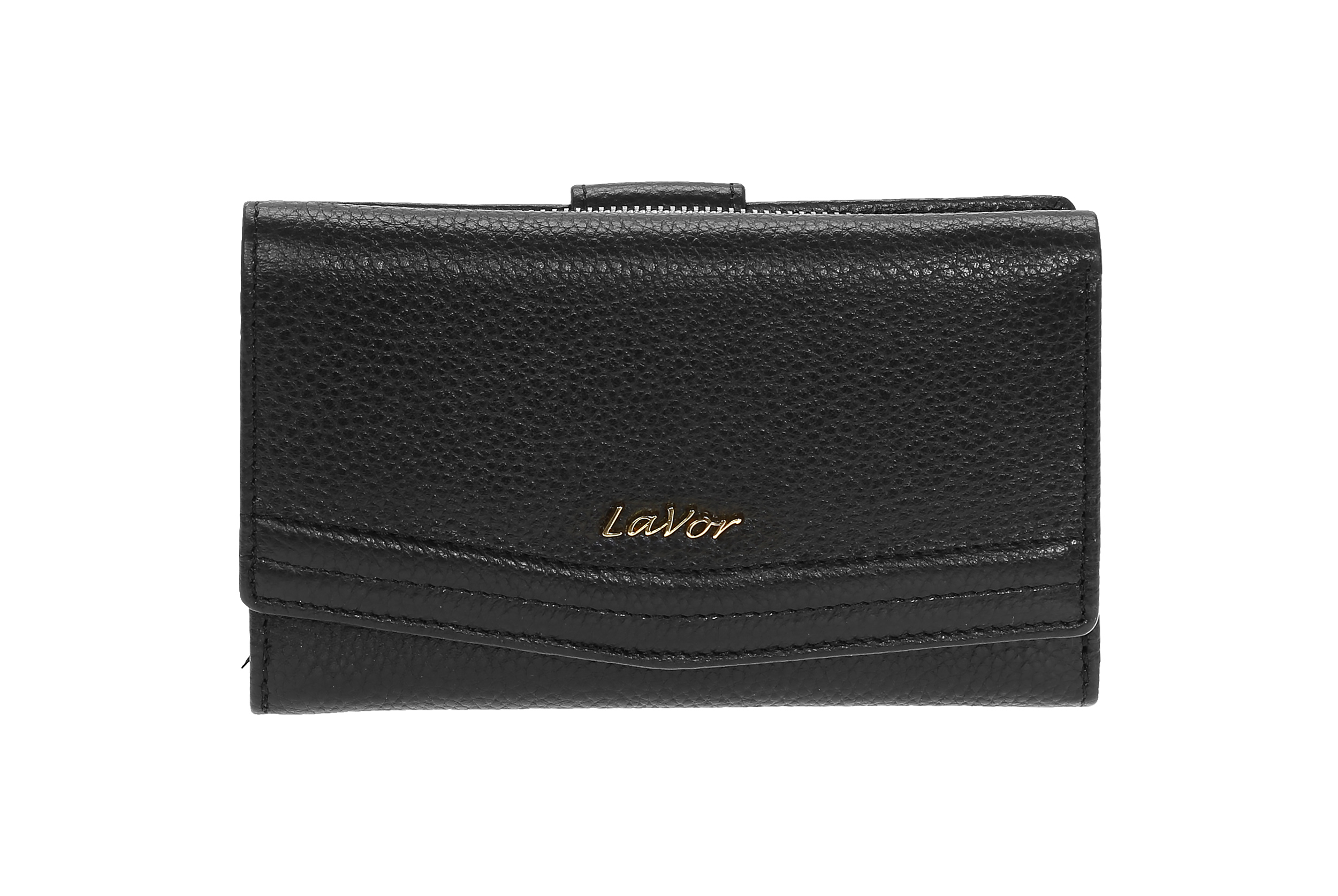 Γυναικείο Δερμάτινο Πορτοφόλι Lavor 6019 μαύρο