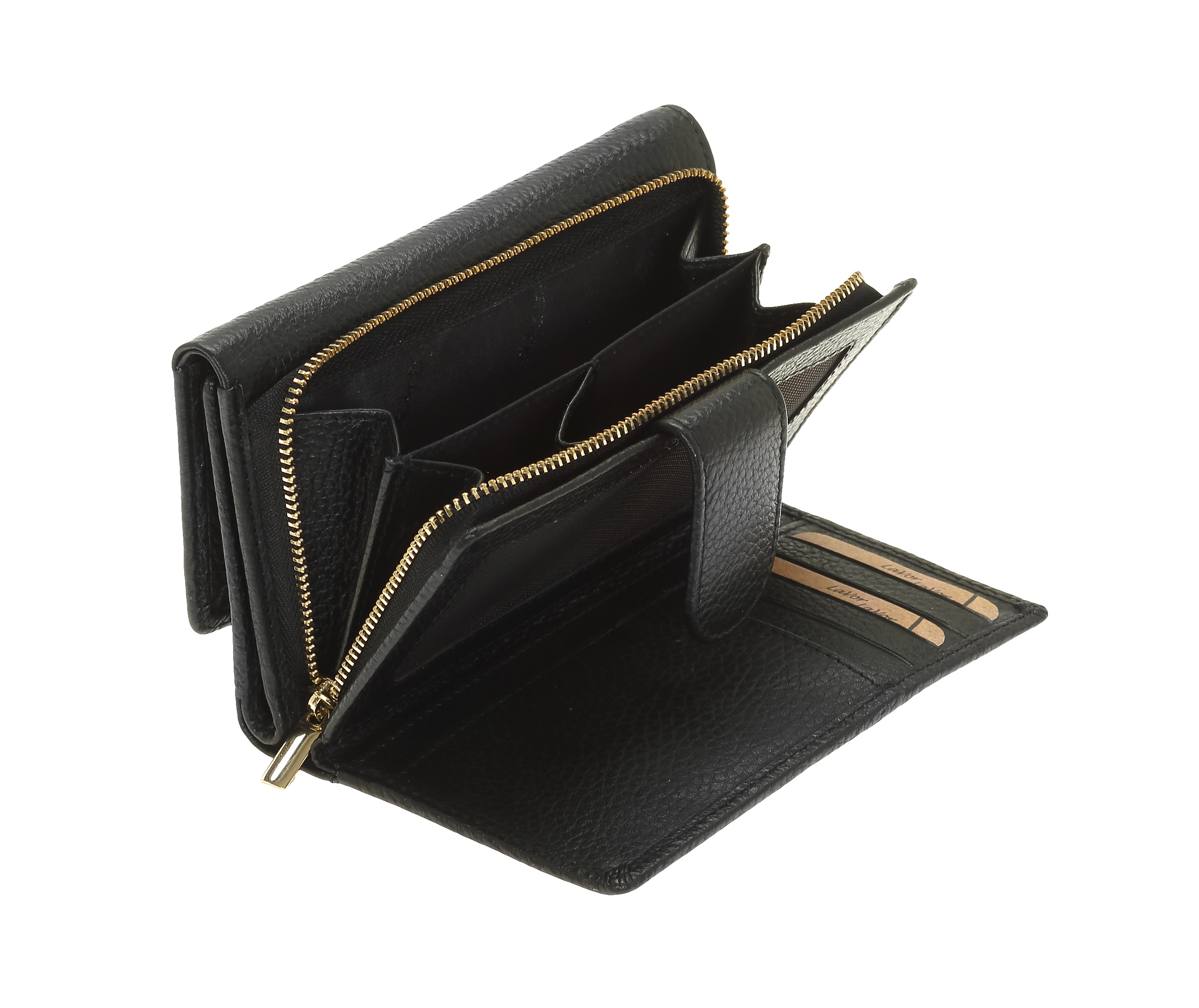 Γυναικείο Δερμάτινο Πορτοφόλι Lavor 6019 μαύρο