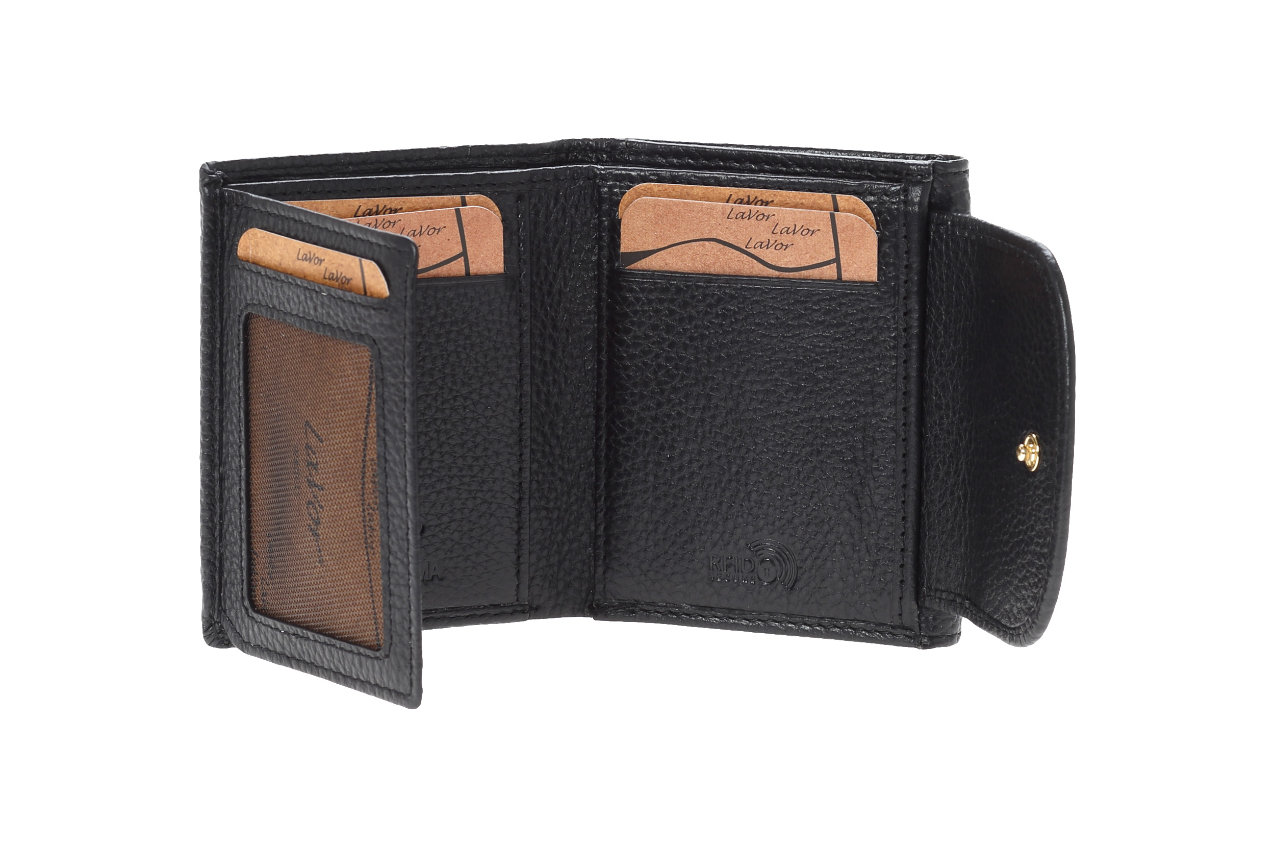 Γυναικείο Δερμάτινο Πορτοφόλι Lavor 6024 μαύρο