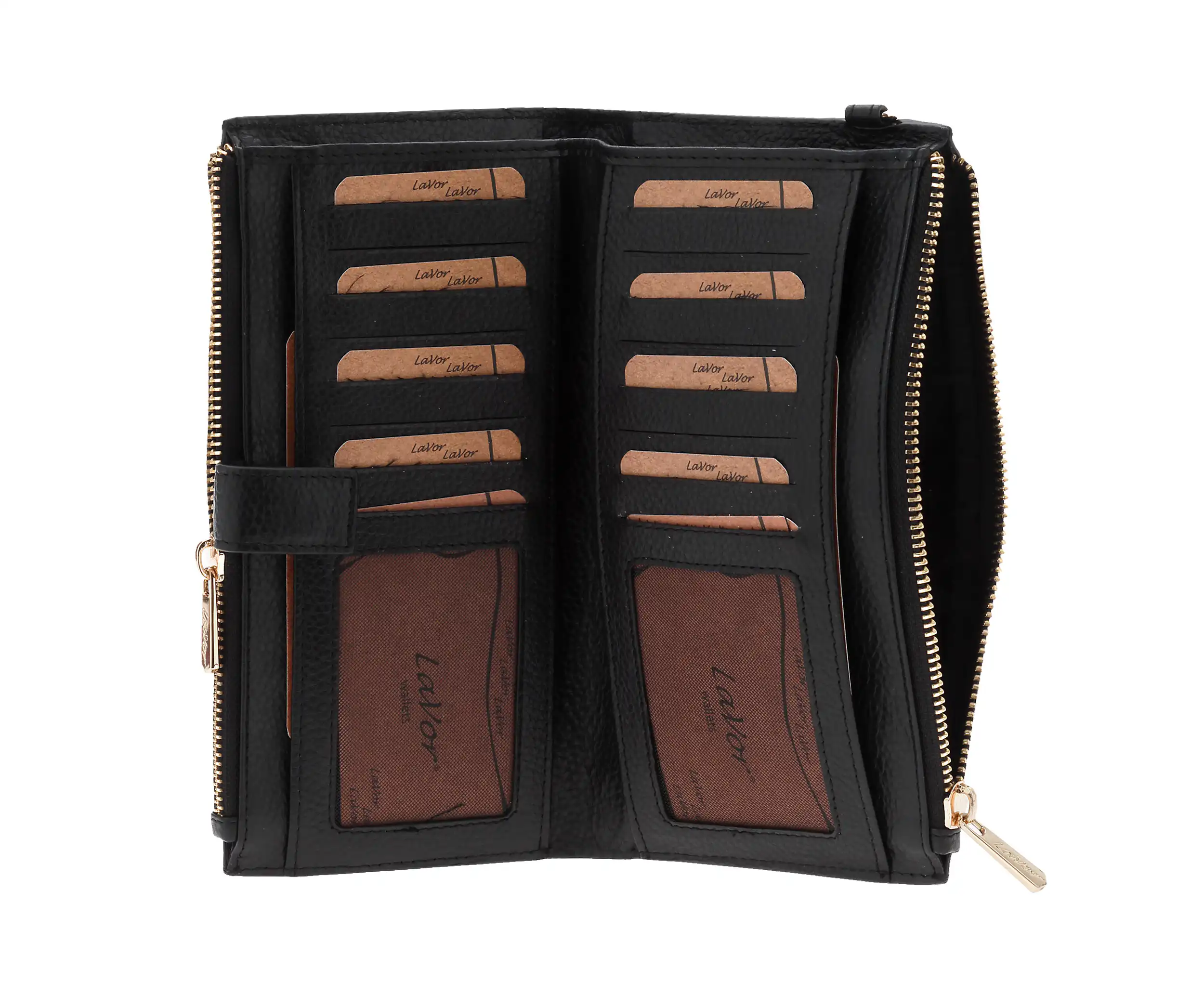 Γυναικείο Δερμάτινο Πορτοφόλι Lavor 6047 μαύρο