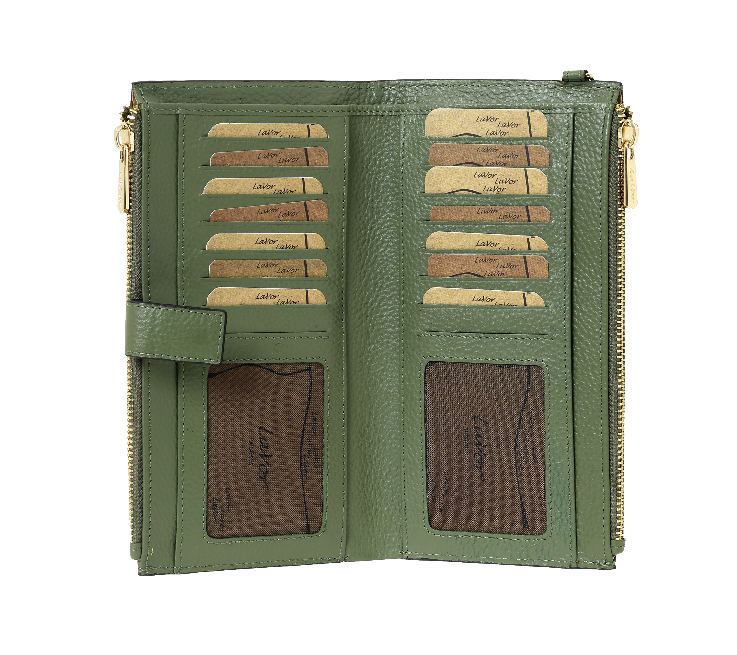 Γυναικείο Δερμάτινο Πορτοφόλι Lavor 6047 πράσινο