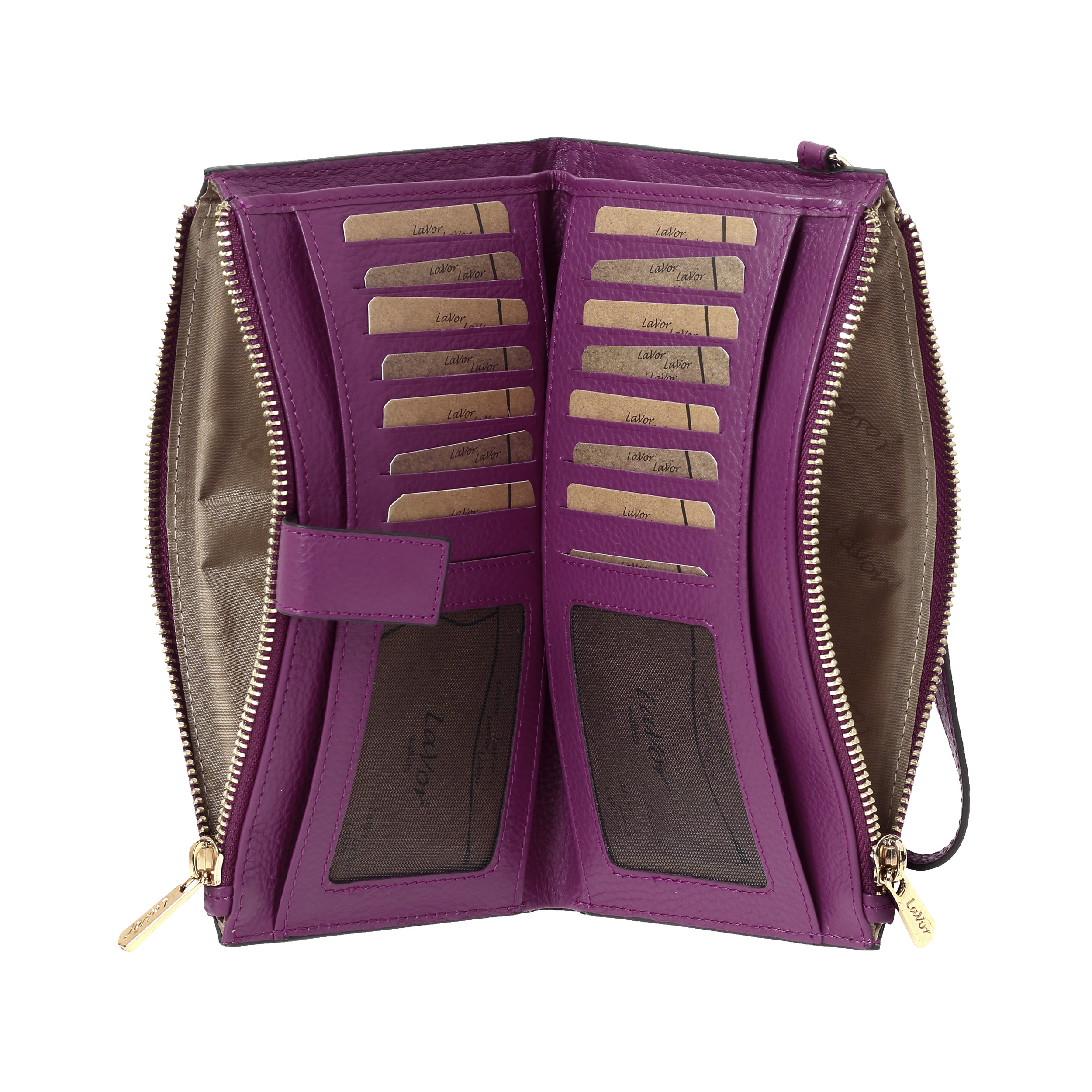 Γυναικείο Δερμάτινο Πορτοφόλι Lavor 6047 μωβ