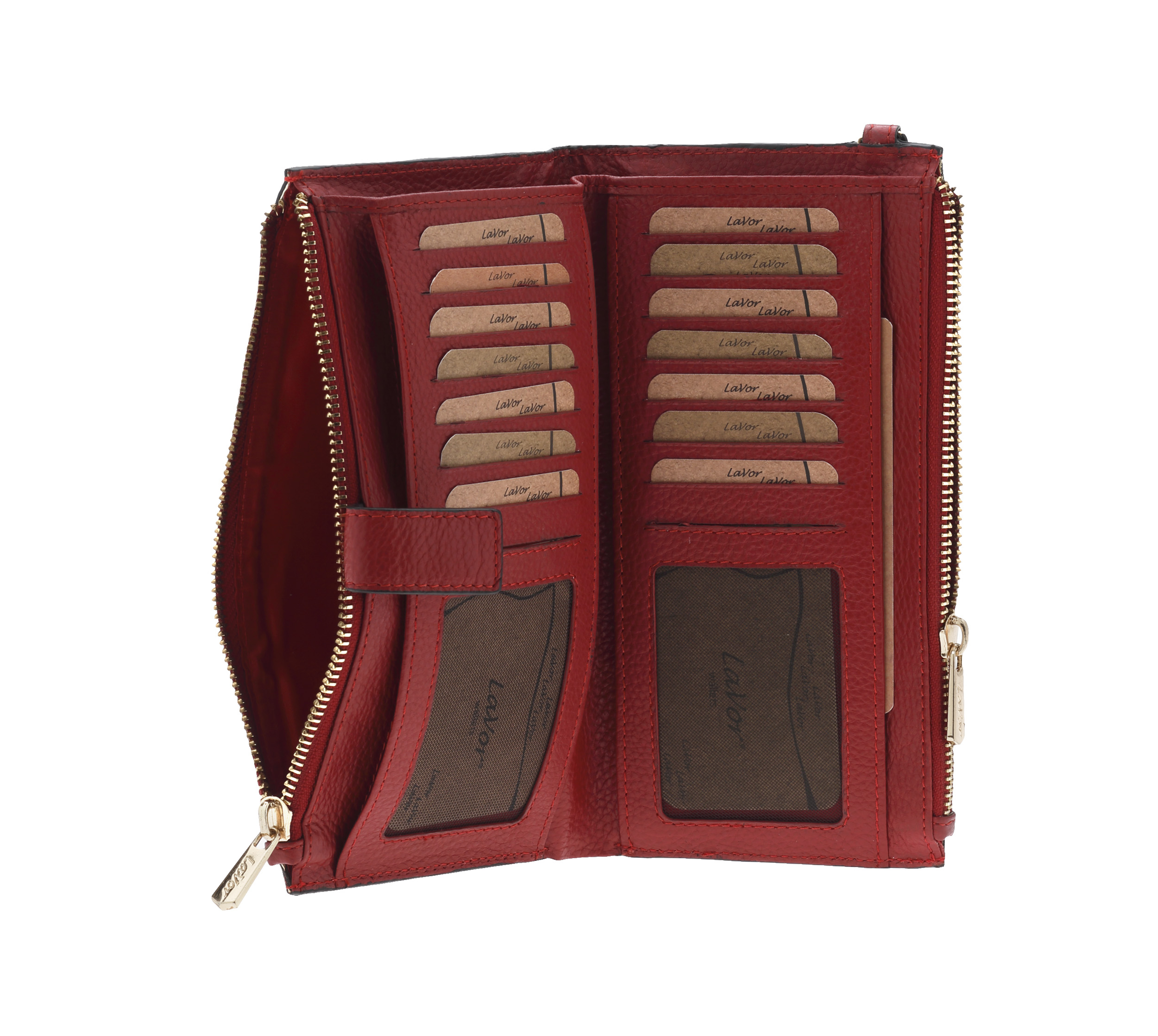 Γυναικείο Δερμάτινο Πορτοφόλι Lavor 6047 κόκκινο