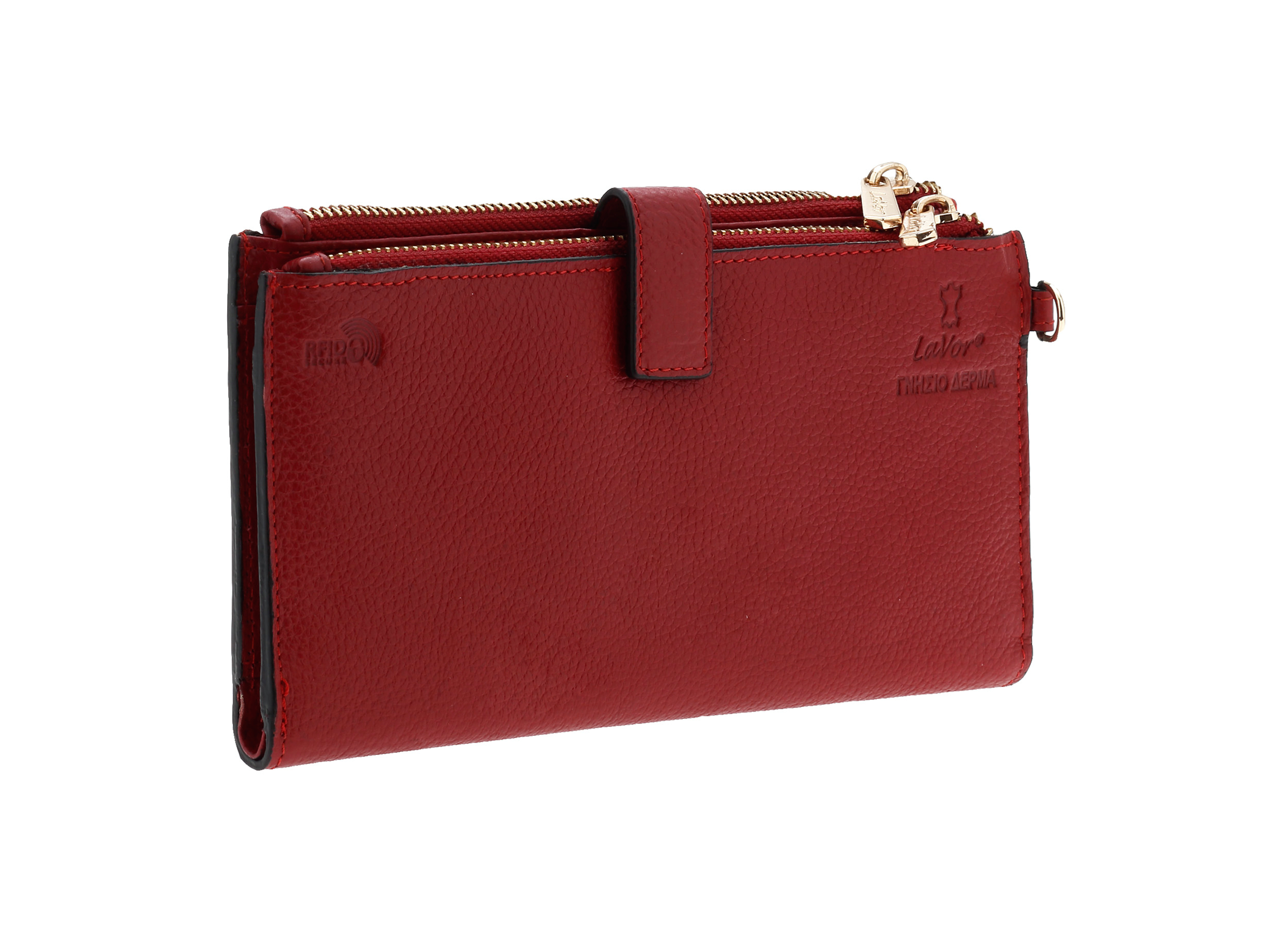 Γυναικείο Δερμάτινο Πορτοφόλι Lavor 6047 κόκκινο