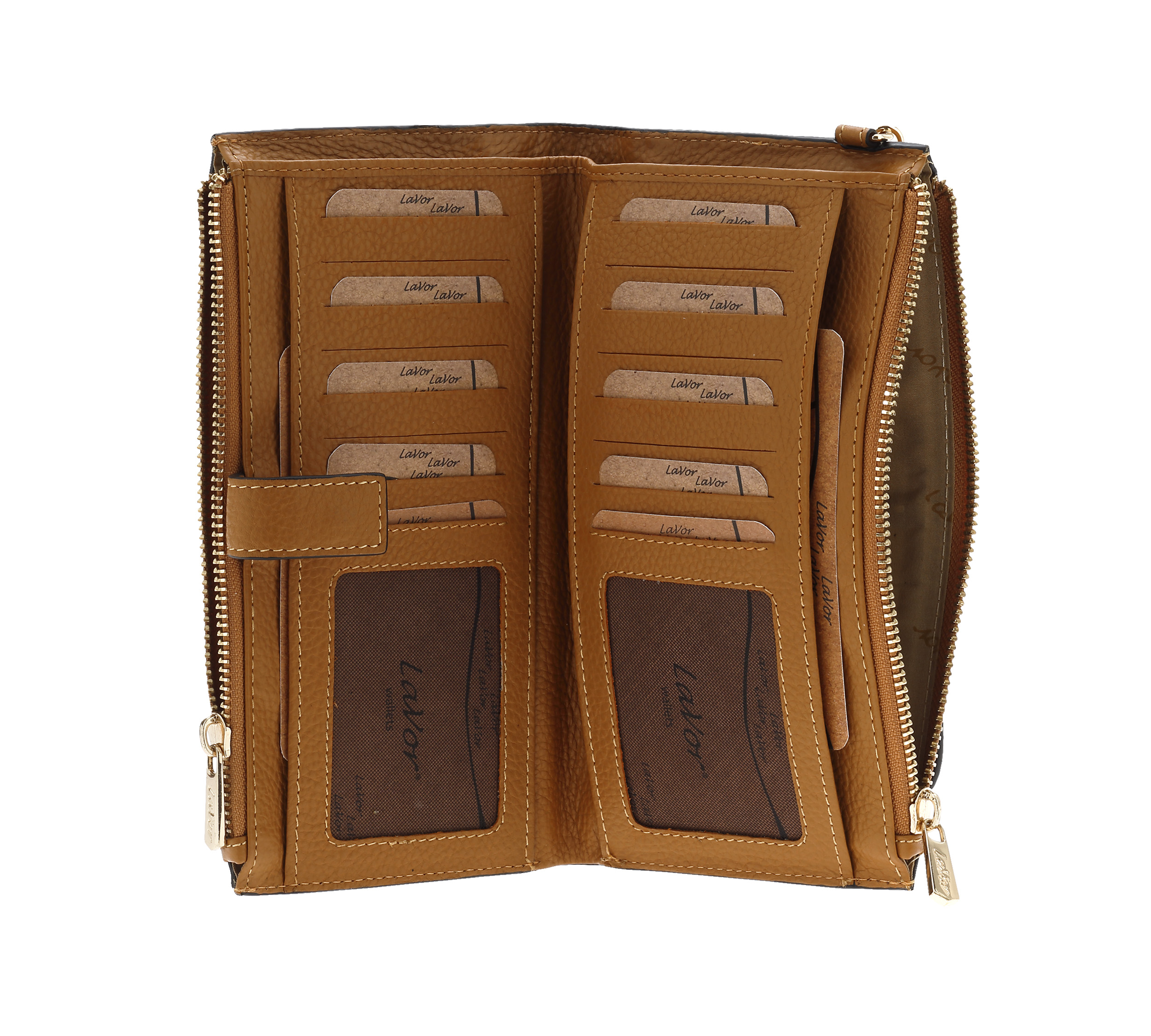 Γυναικείο Δερμάτινο Πορτοφόλι Lavor 6047 ταμπά