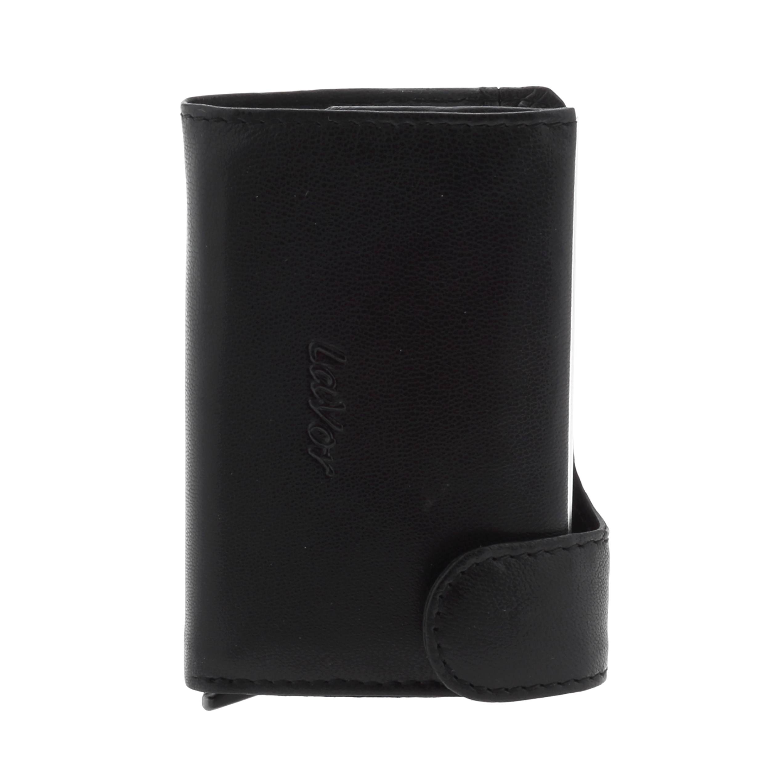 Δερμάτινη Καρτοθήκη με εξωτερικό κλιπ Lavor 6061 μαύρο