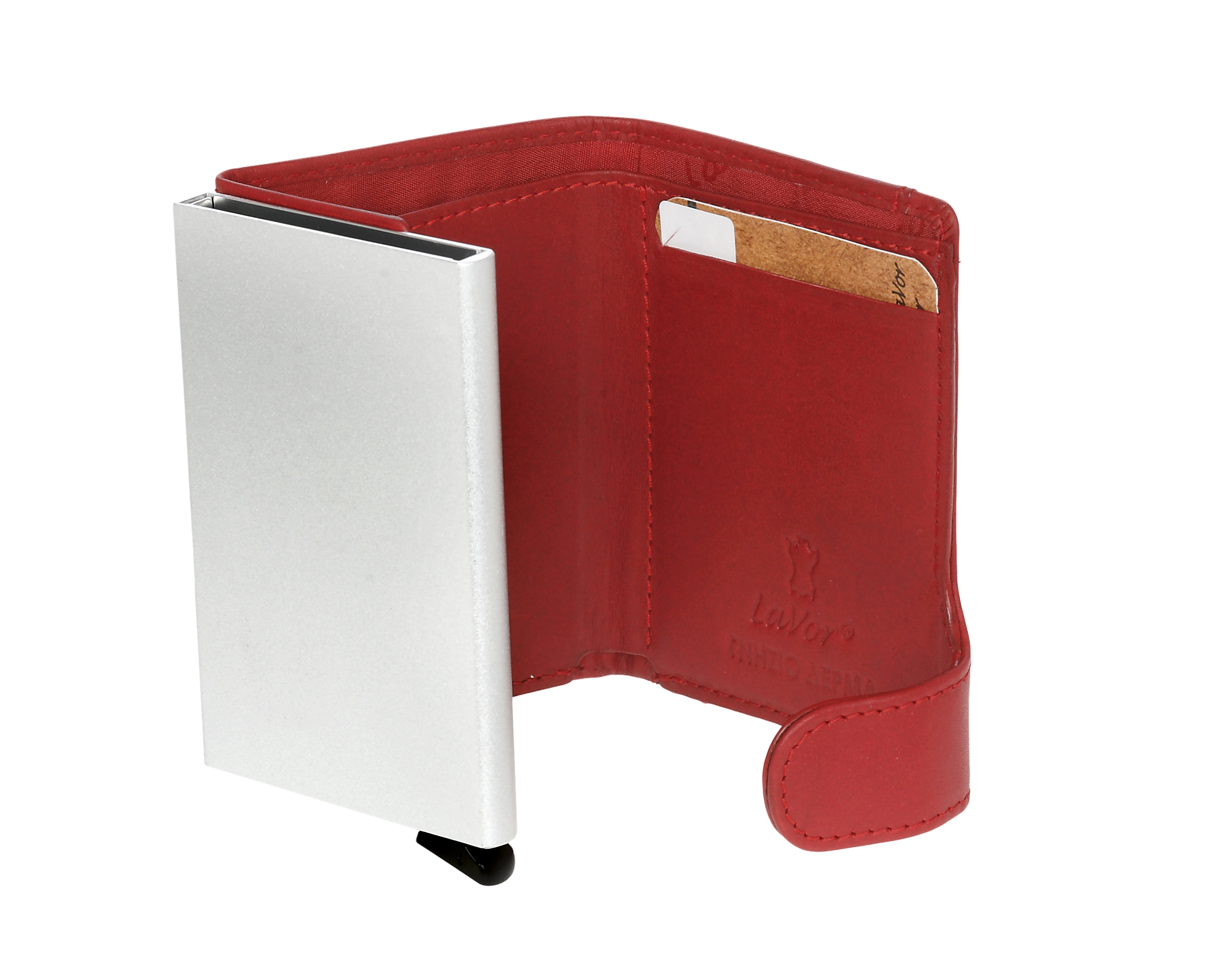 Δερμάτινη Καρτοθήκη με εξωτερικό κλιπ Lavor 6061 κόκκινο Δερμάτινη Καρτοθήκη με εξωτερικό κλιπ Lavor 6061 κόκκινο