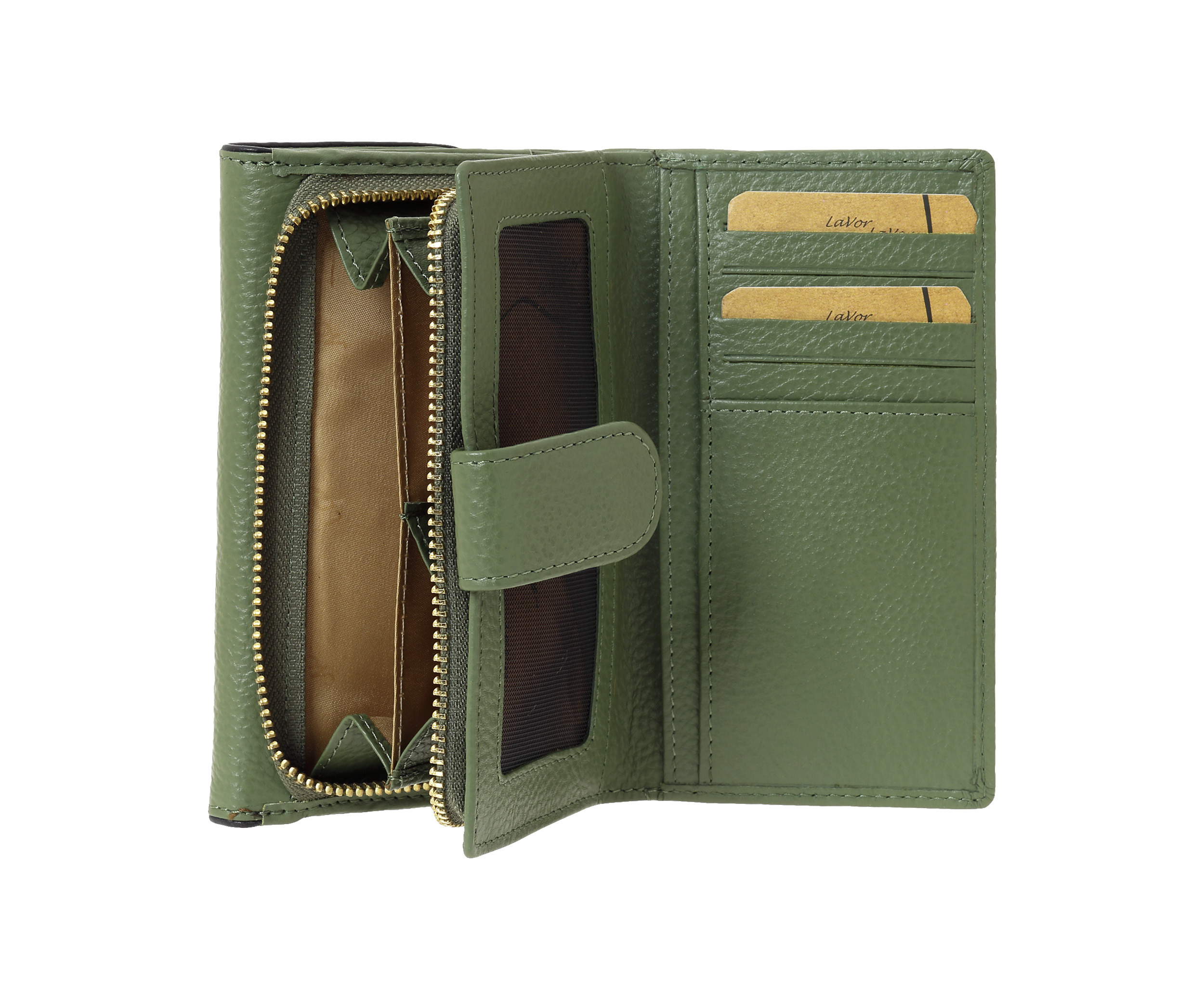 Γυναικείο Δερμάτινο Πορτοφόλι Lavor 6076 πράσινο Γυναικείο Δερμάτινο Πορτοφόλι Lavor 6076 πράσινο