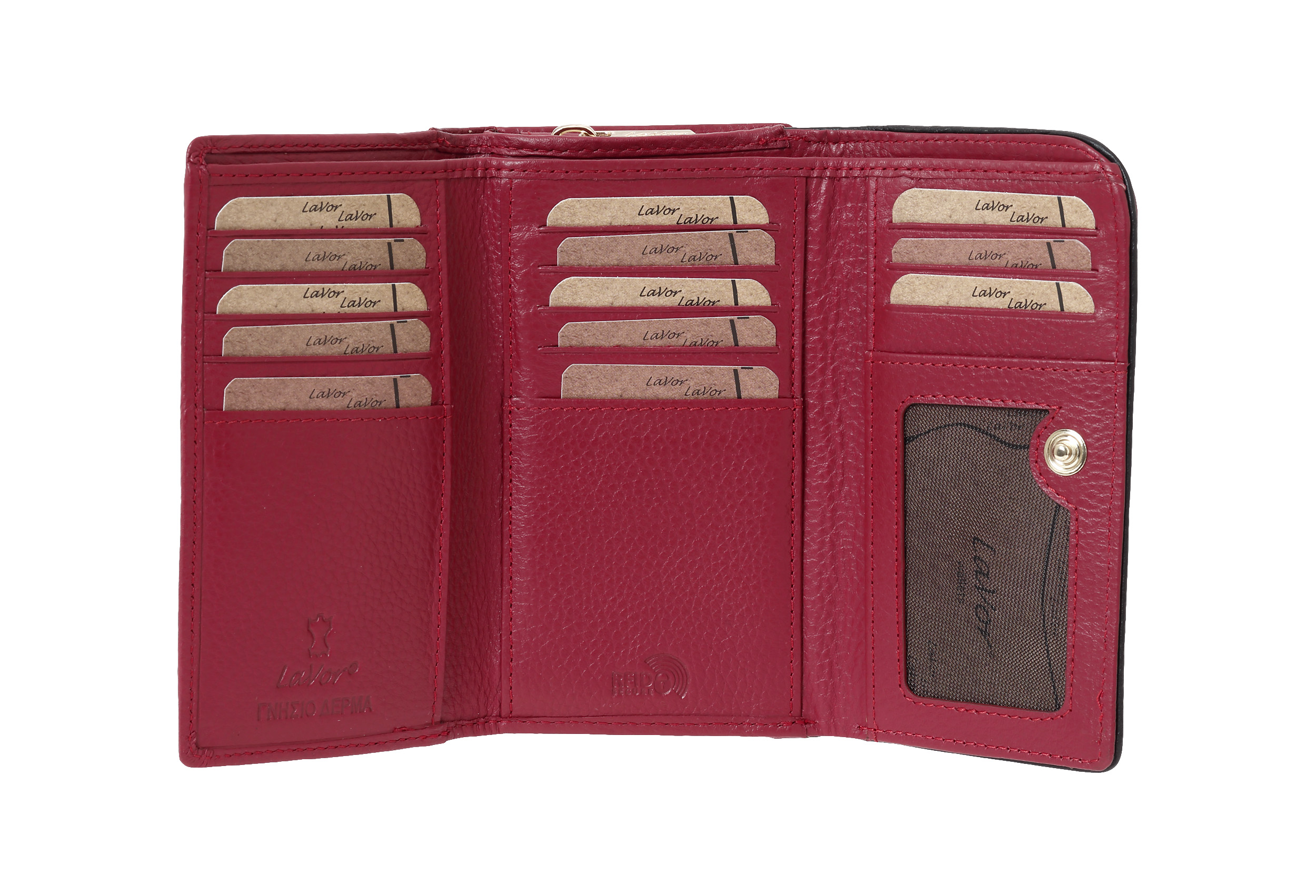 Γυναικείο Δερμάτινο Πορτοφόλι Lavor 6076 κόκκινο Γυναικείο Δερμάτινο Πορτοφόλι Lavor 6076 κόκκινο