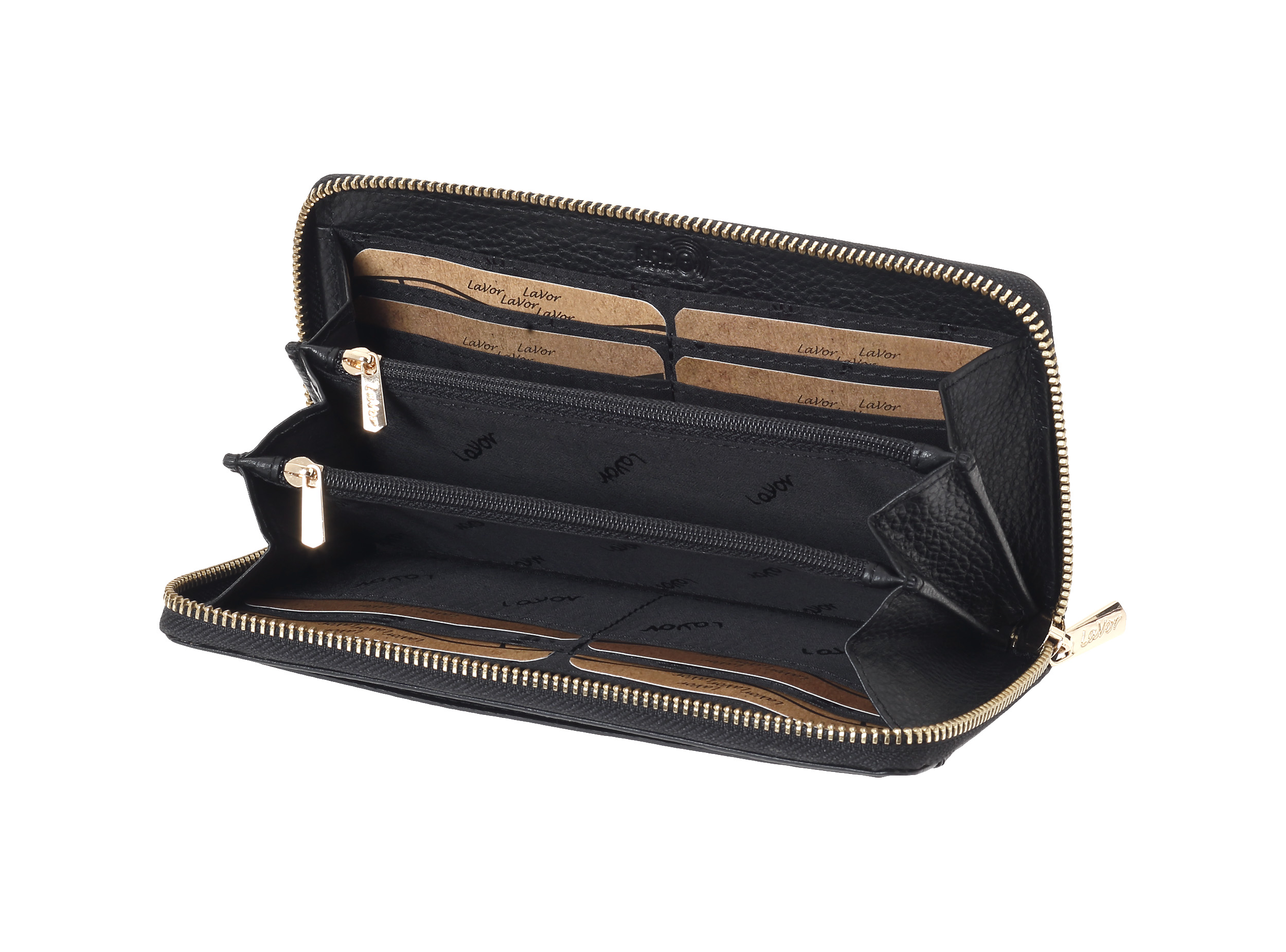Γυναικείο Δερμάτινο Πορτοφόλι Lavor 6077 μαύρο