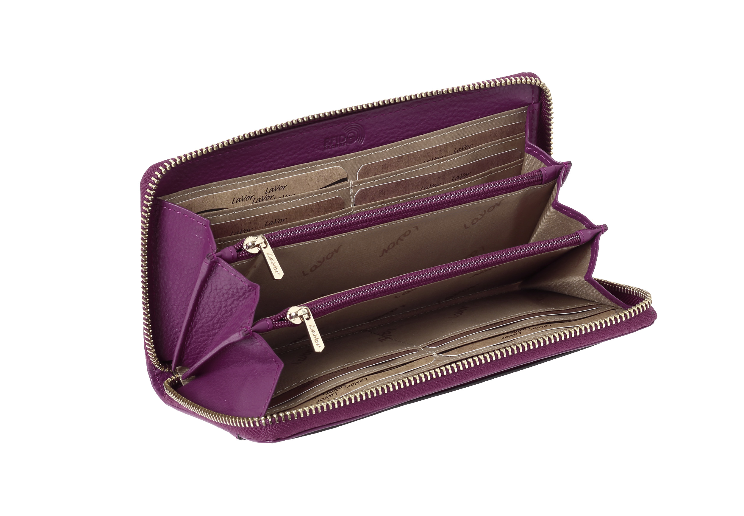 Γυναικείο Δερμάτινο Πορτοφόλι Lavor 6077 μωβ Γυναικείο Δερμάτινο Πορτοφόλι Lavor 6077 μωβ