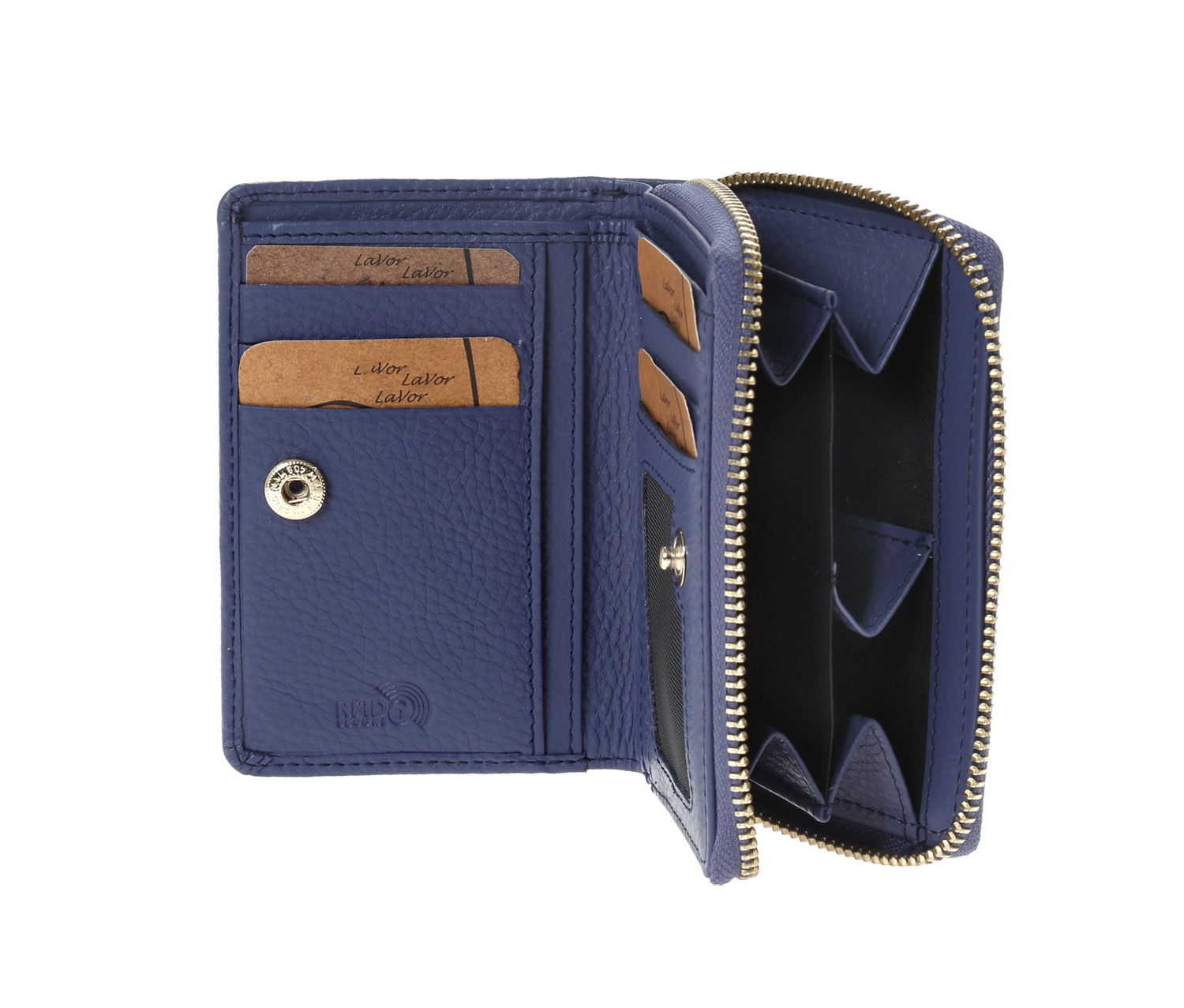 Γυναικείο Δερμάτινο Πορτοφόλι Lavor 6081 μπλε Γυναικείο Δερμάτινο Πορτοφόλι Lavor 6081 μπλε