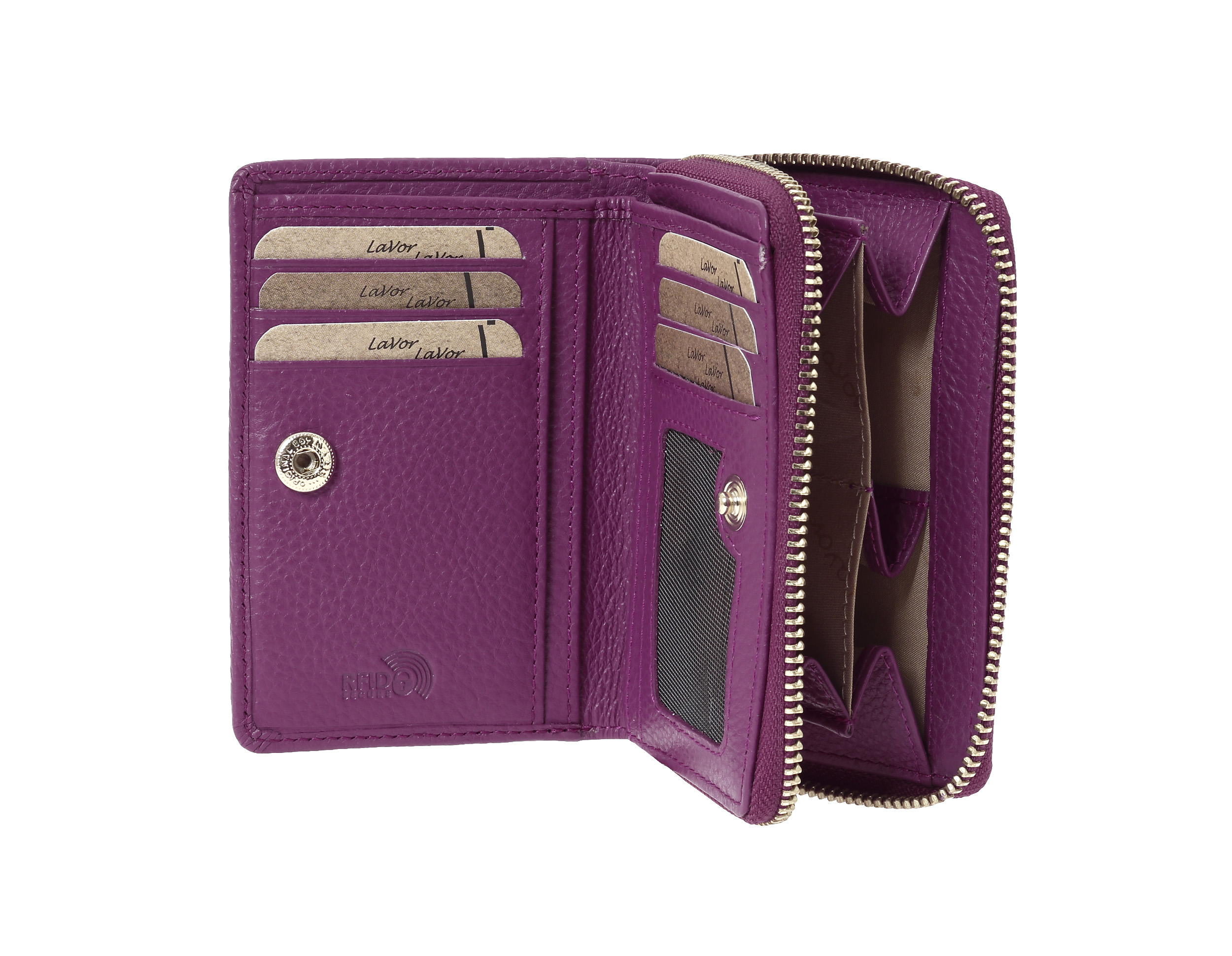 Γυναικείο Δερμάτινο Πορτοφόλι Lavor 6081 μωβ