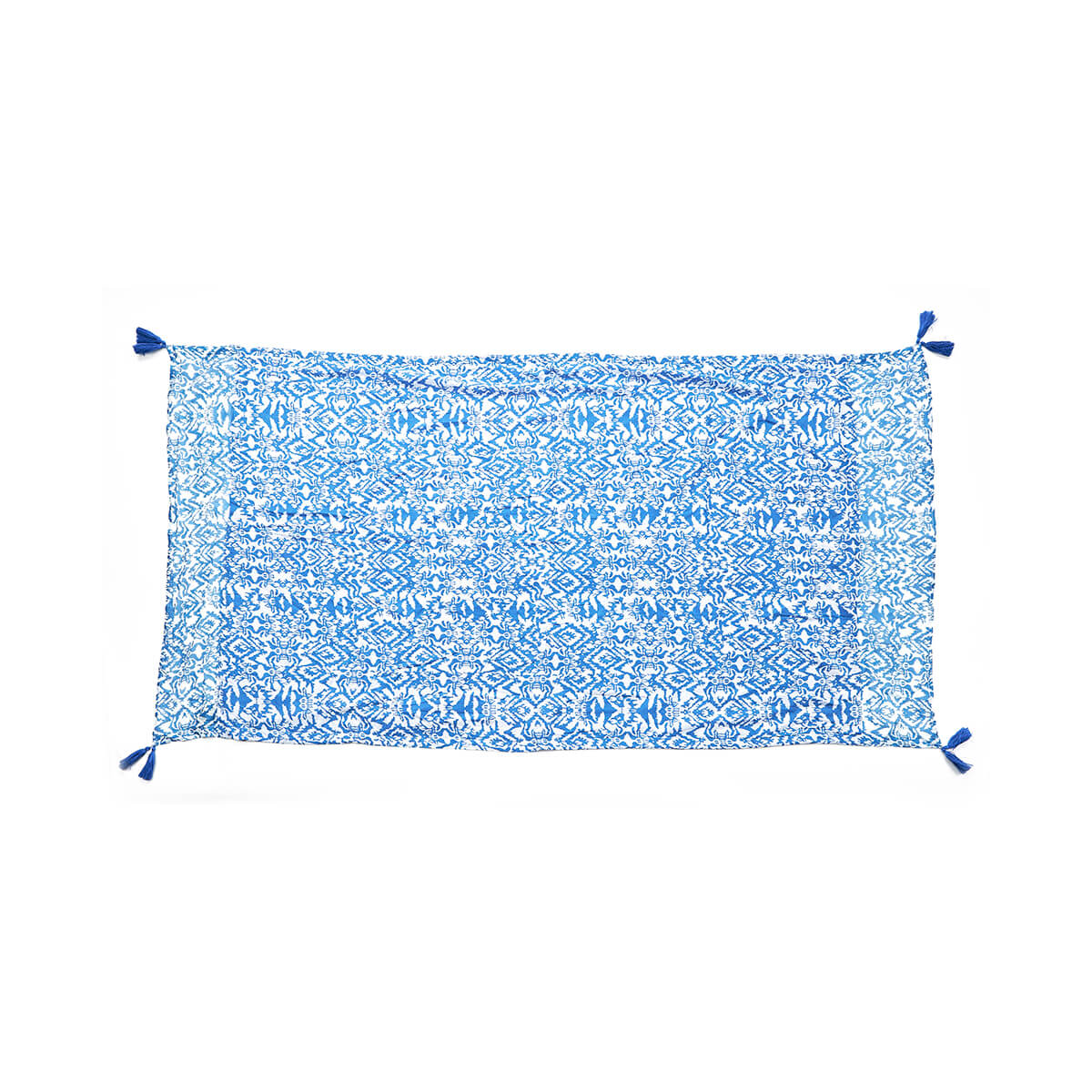 Verde Γυναικεία Πετσέτα Θαλάσσης Παρεο 61-0025 Βαμβακερή Μπλε