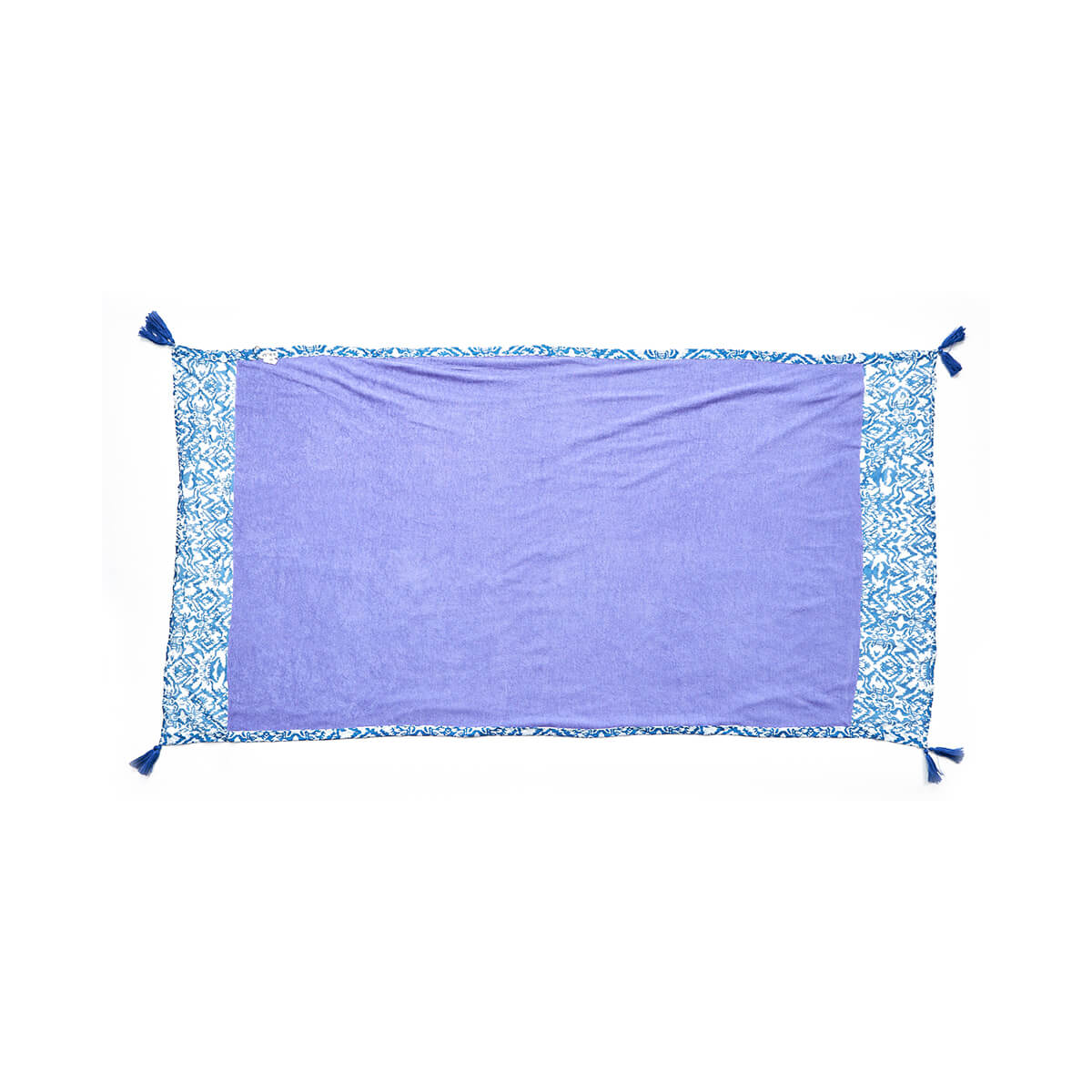 Verde Γυναικεία Πετσέτα Θαλάσσης Παρεο 61-0025 Βαμβακερή Μπλε