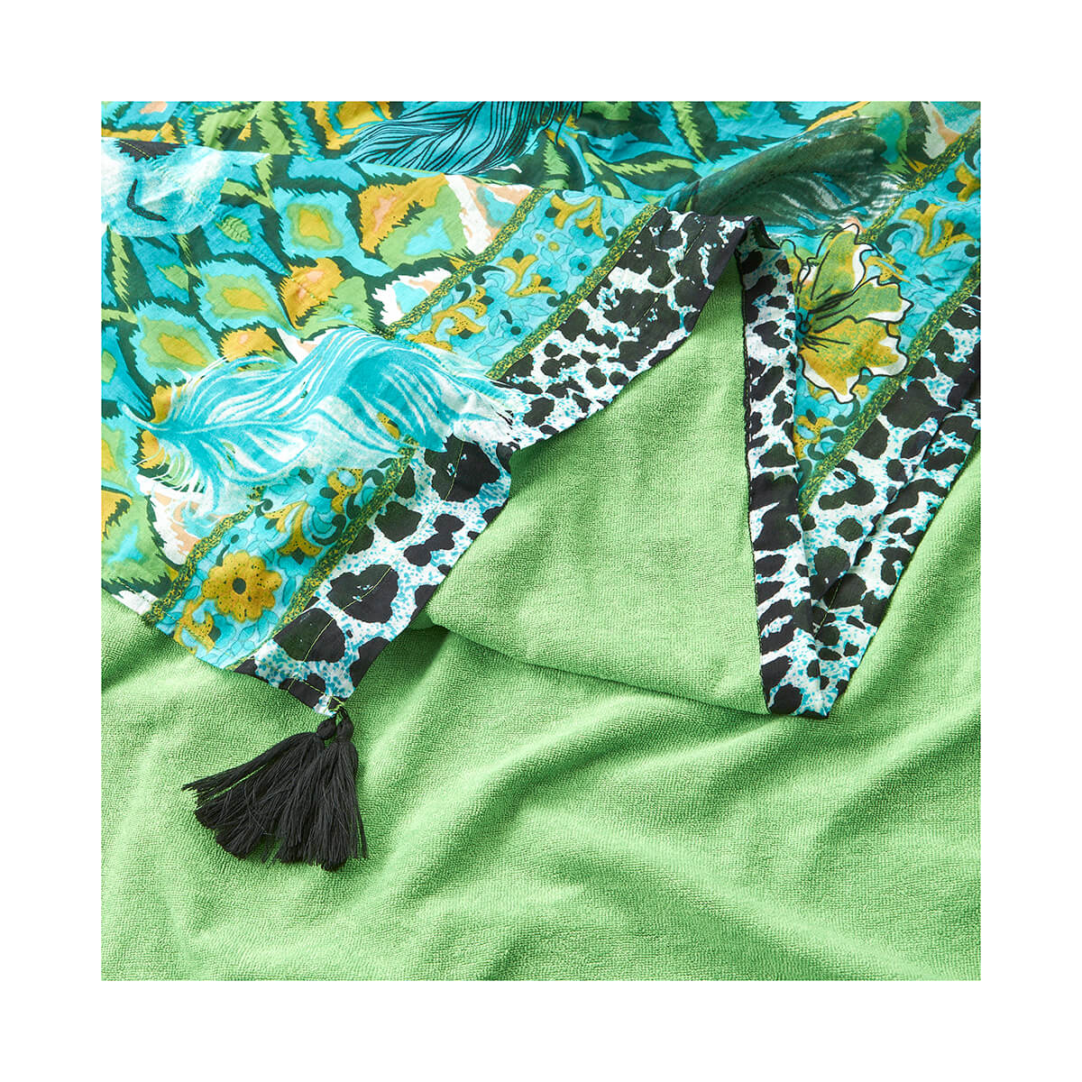 Verde Γυναικεία Πετσέτα Θαλάσσης Παρεο 61-0026 Βαμβακερή Μαύρο