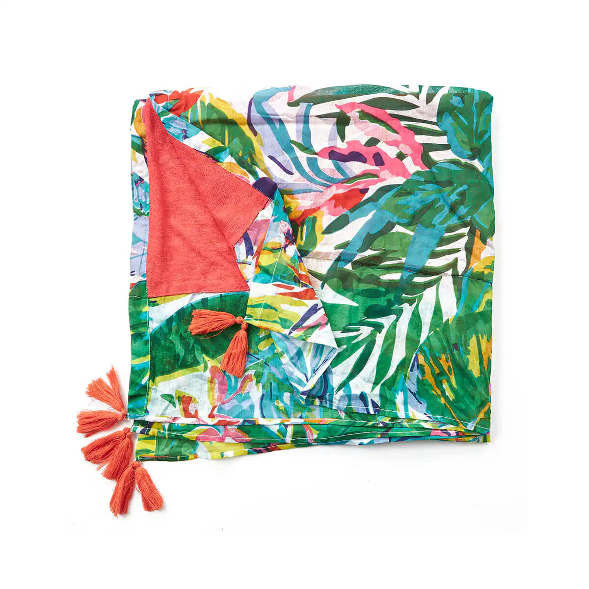 Verde Γυναικεία Πετσέτα Θαλάσσης Παρεο΄61-0027 Βαμβακερή Πορτοκαλί