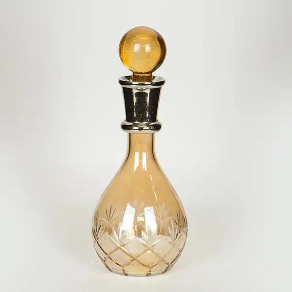 ΚΑΡΑΦΑ ΓΥΑΛΙΝΗ – ΜΕΤΑΛΛΙΚΗ ΜΕΛΙ 11x22cm