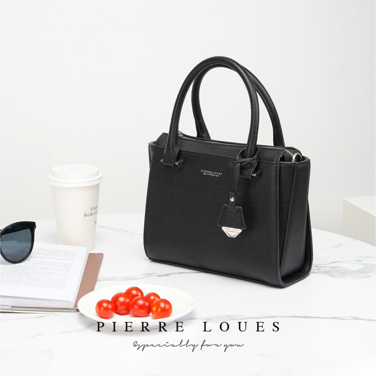 Γυναικεία Τσάντα Xειρός Χιαστί Pierre Loues PL615-14-A86 μαύρο