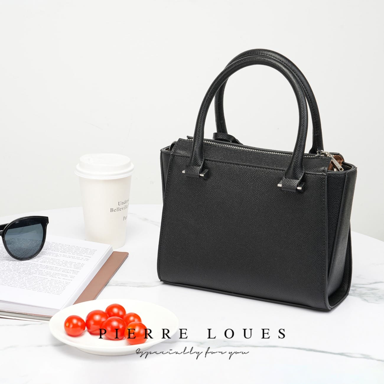 Γυναικεία Τσάντα Xειρός Χιαστί Pierre Loues PL615-14-A86 μαύρο