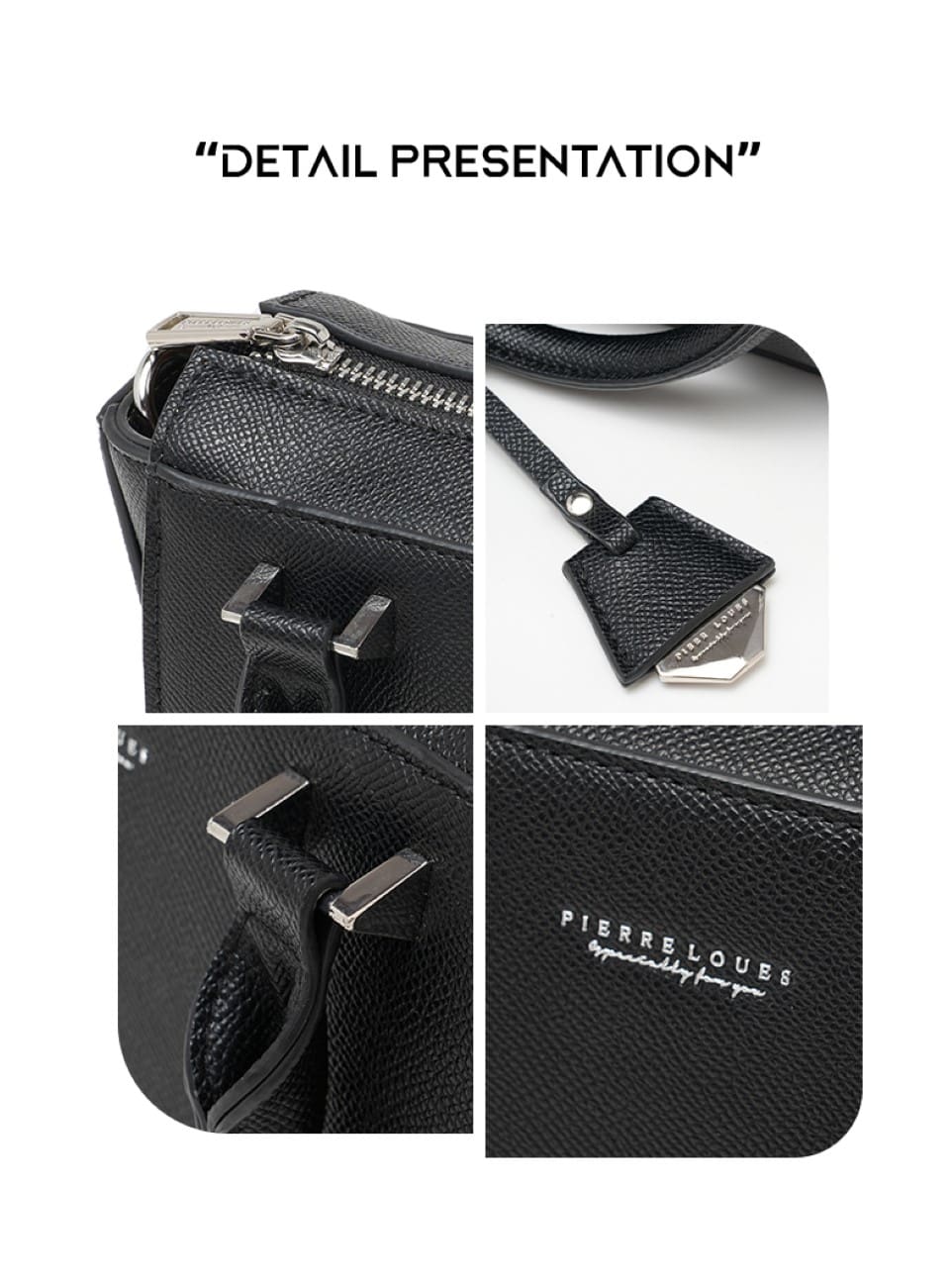 Γυναικεία Τσάντα Xειρός Χιαστί Pierre Loues PL615-14-A86 μαύρο