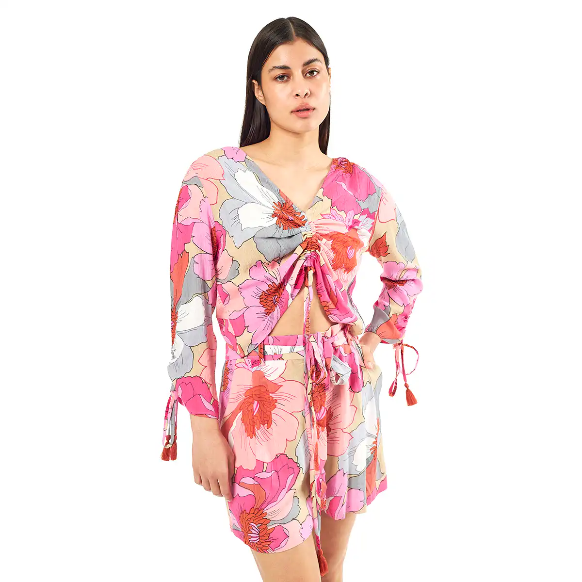 Verde Γυναικείο Σετ Φούστα-Μπλούζα 62-0003 Ρεγιόν Ινδίας Φούξια Verde Γυναικείο Σετ Φούστα-Μπλούζα 62-0003 Ρεγιόν Ινδίας Φούξια