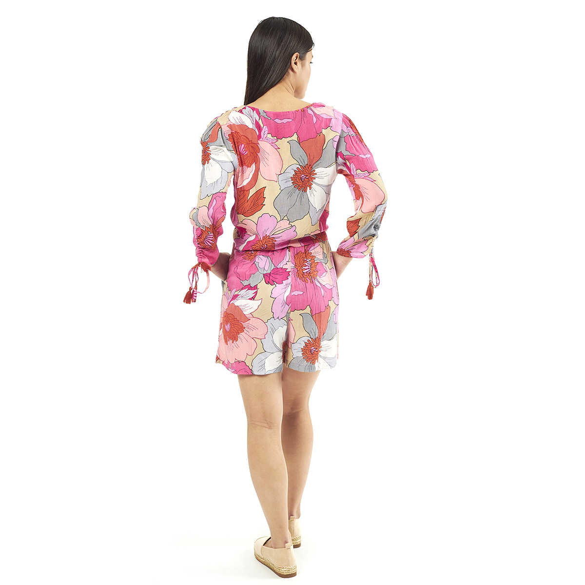 Verde Γυναικείο Σετ Φούστα-Μπλούζα 62-0003 Ρεγιόν Ινδίας Φούξια