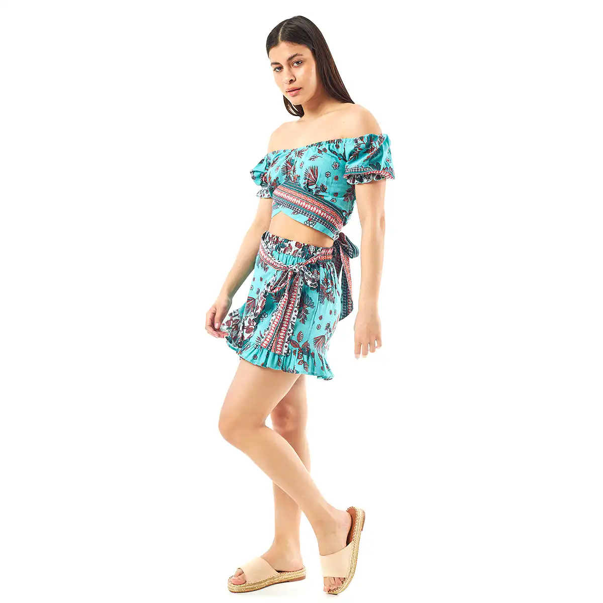 Verde Γυναικείο Σετ Φουστα-Κροπ Τοπ 62-0006 Cotton Ινδίας ΑνοιχτόΠράσινο Verde Γυναικείο Σετ Φουστα-Κροπ Τοπ 62-0006 Cotton Ινδίας ΑνοιχτόΠράσινο