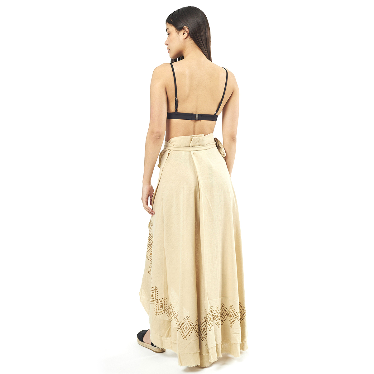 Verde Γυναικεία φούστα 62-0009 Cotton Ινδίας Μπέζ