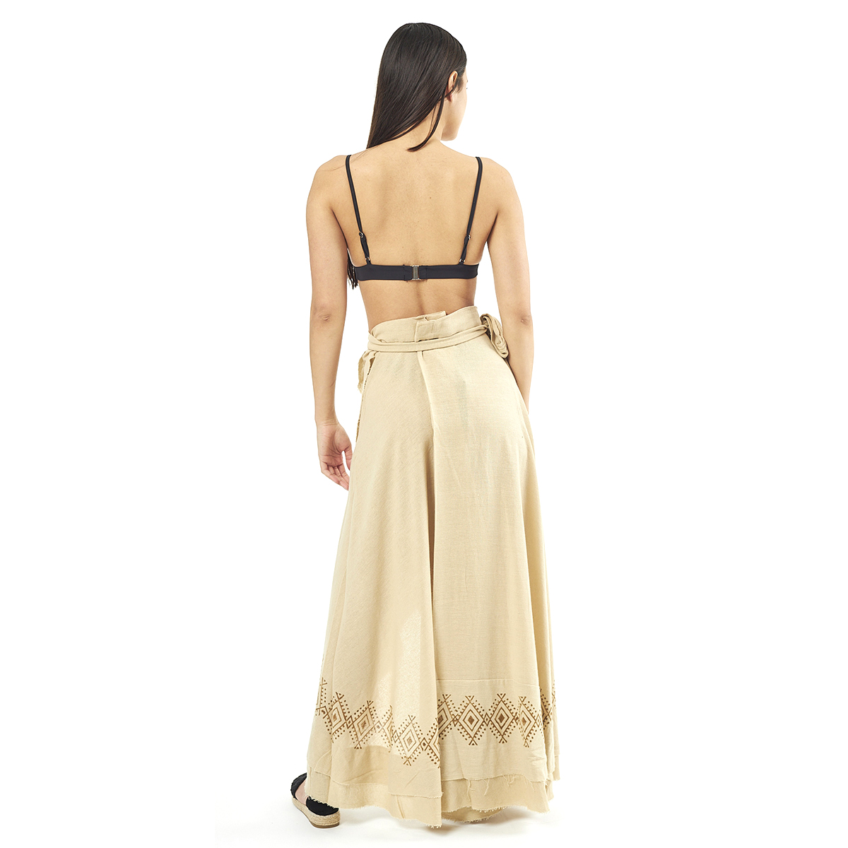 Verde Γυναικεία φούστα 62-0009 Cotton Ινδίας Μπέζ