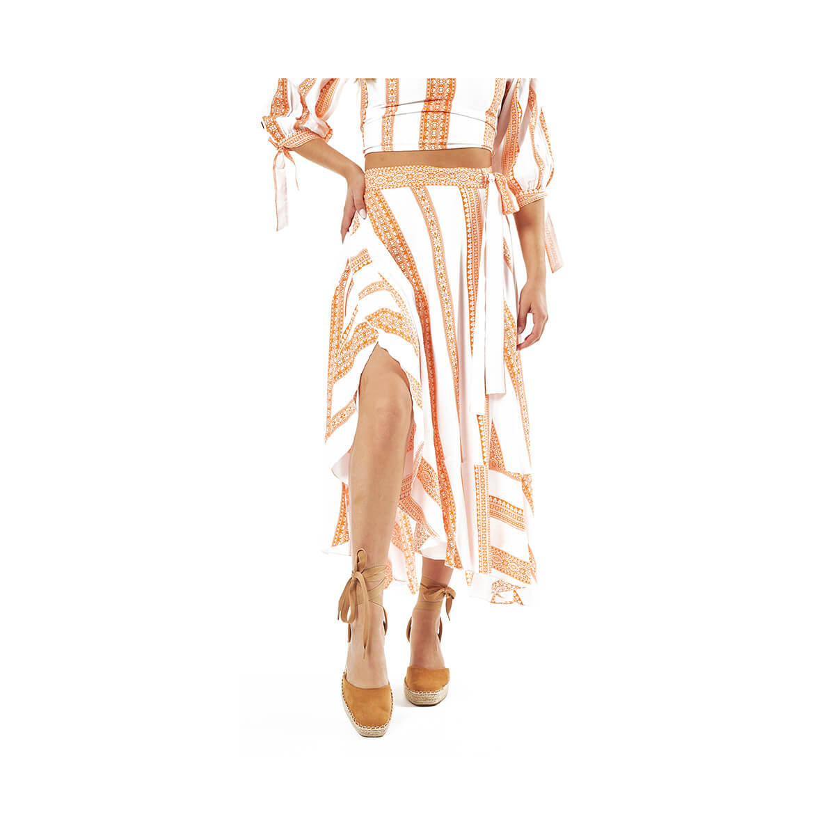 Verde Γυναικεία Φούστα 62-0016 Ρεγιόν Πορτοκαλί