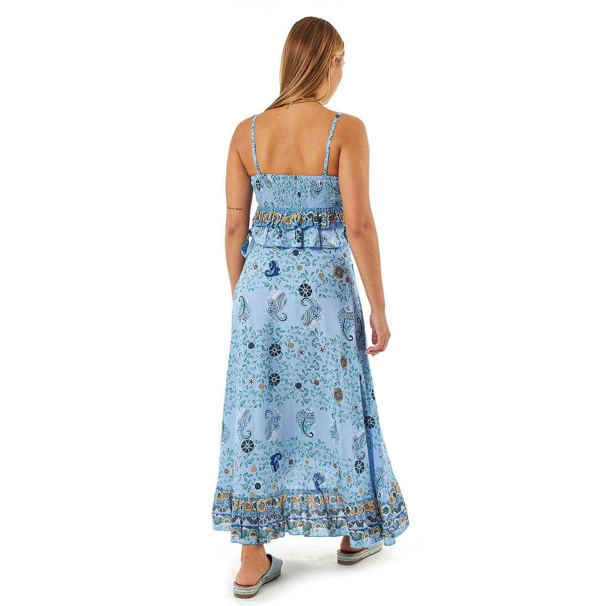 Verde Γυναικεία Φούστα 62-0017 Ρεγιόν Ανοιχτό Μπλε