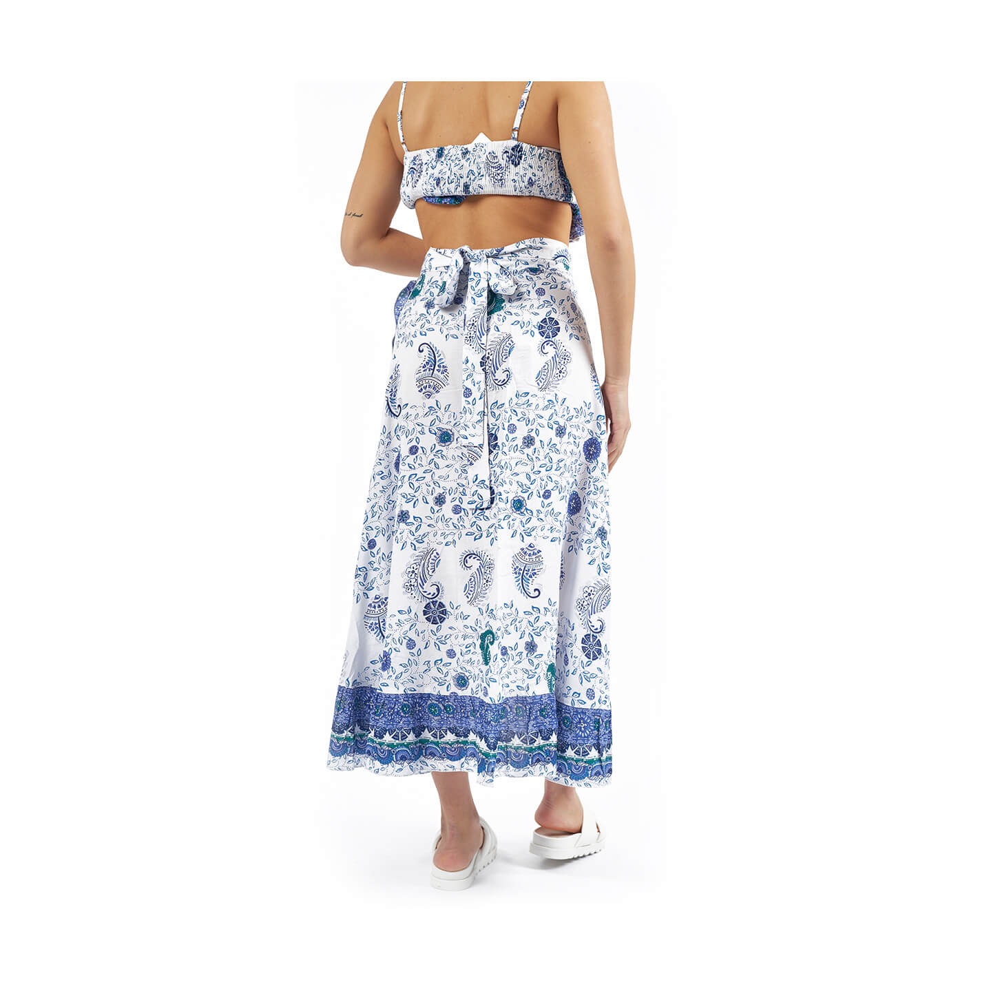 Verde Γυναικεία Φούστα 62-0017 Ρεγιόν Άσπρο