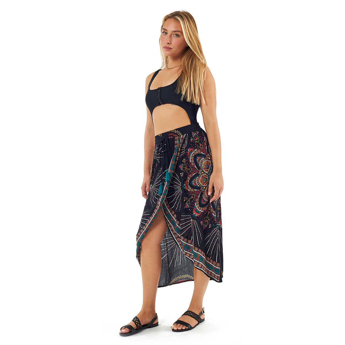 Verde Γυναικεία Φούστα 62-0019 Ρεγιόν Μαύρο