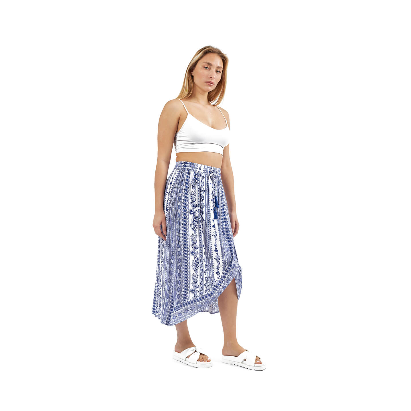 Verde Γυναικεία Φούστα 62-0020 Ρεγιόν Μπλε