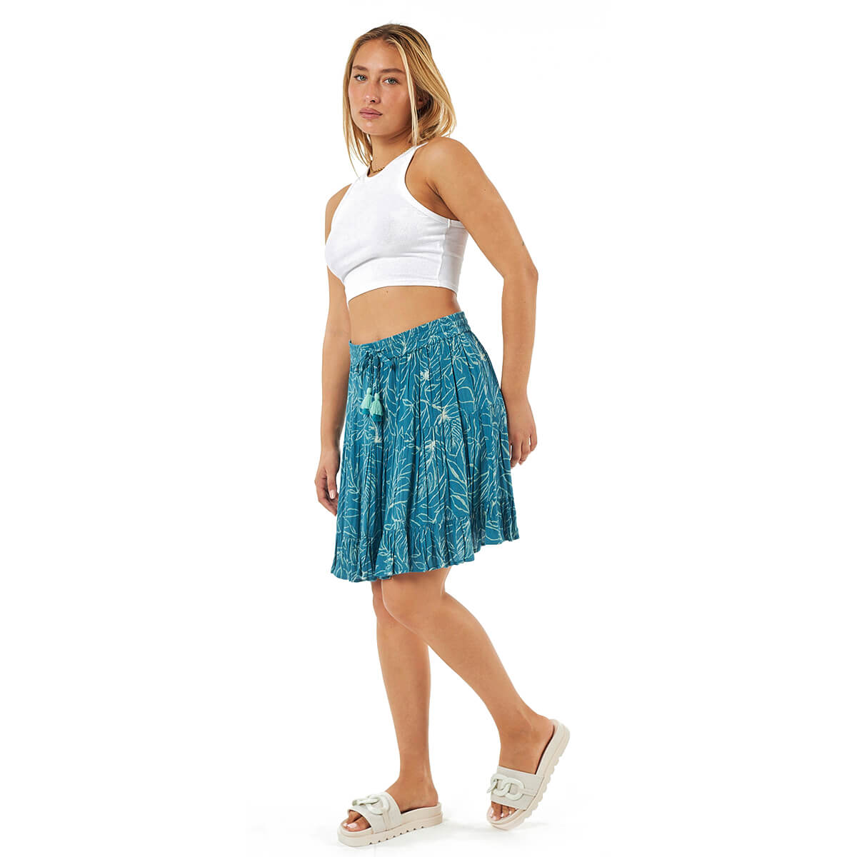 Verde Γυναικεία Φούστα 62-0021 Ρεγιόν Τιρκουάζ