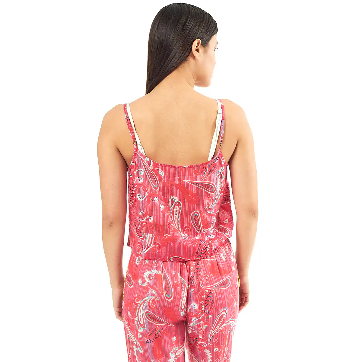 Verde Γυναικείο Κροπ Τοπ 63-0001 Cotton Ινδίας Κοραλί