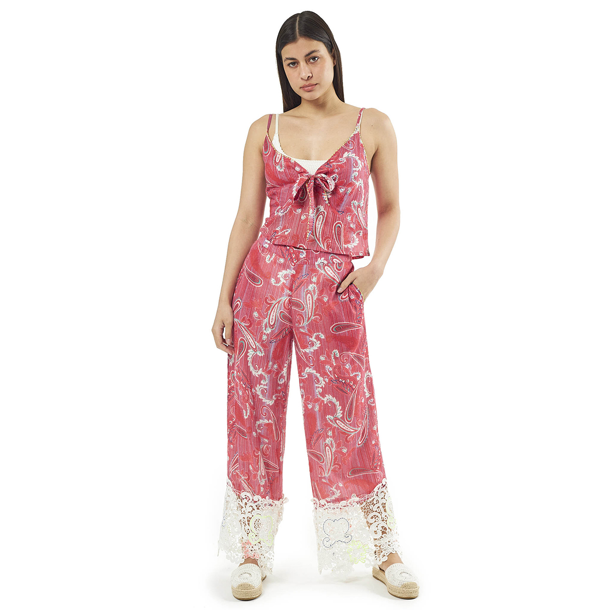 Verde Γυναικείο Κροπ Τοπ 63-0001 Cotton Ινδίας Κοραλί