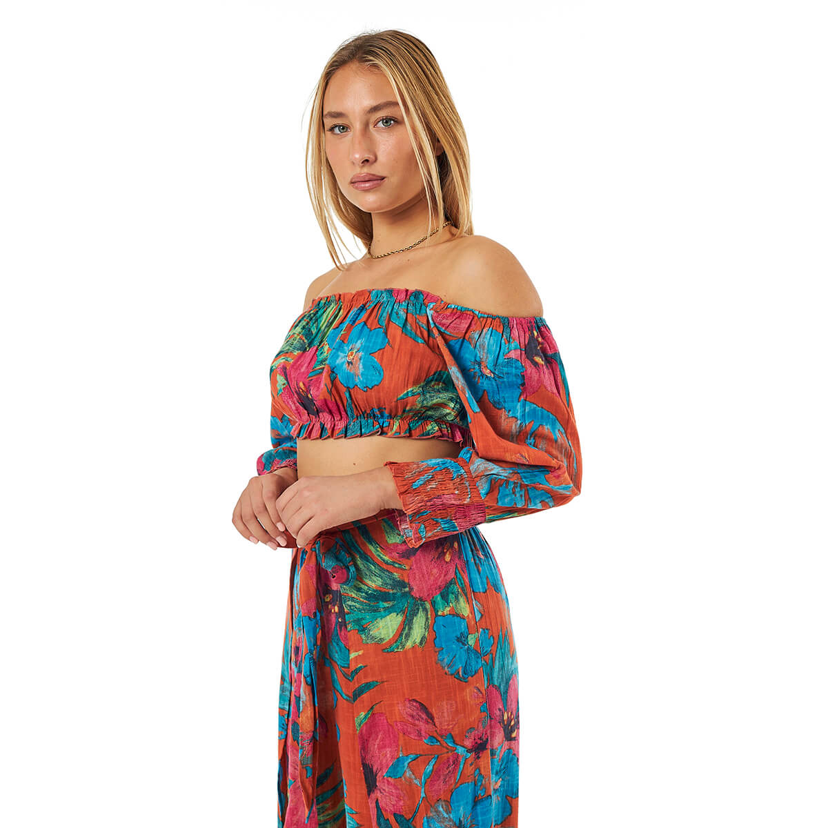 Verde Γυναικείο Κροπ-Τοπ 63-0008 Βαμβακερό Πορτοκαλί